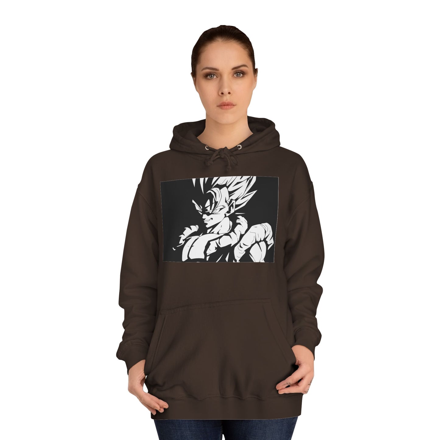 Get Yours Now -- Japanese Superhero anime in black and white (Hoodie - Cozy and Durable)