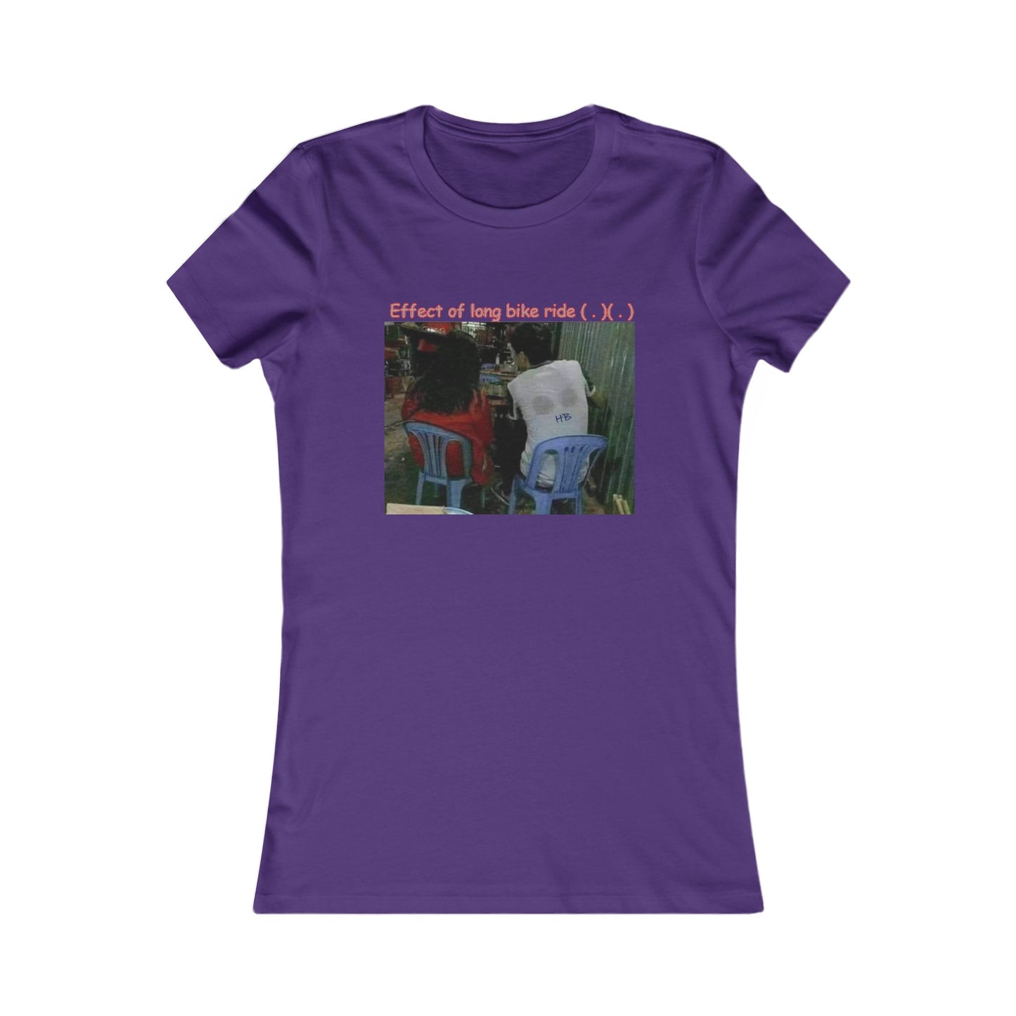 Effect of long bike ride ( . )( . ) (Women - Premium Cotton Tee)