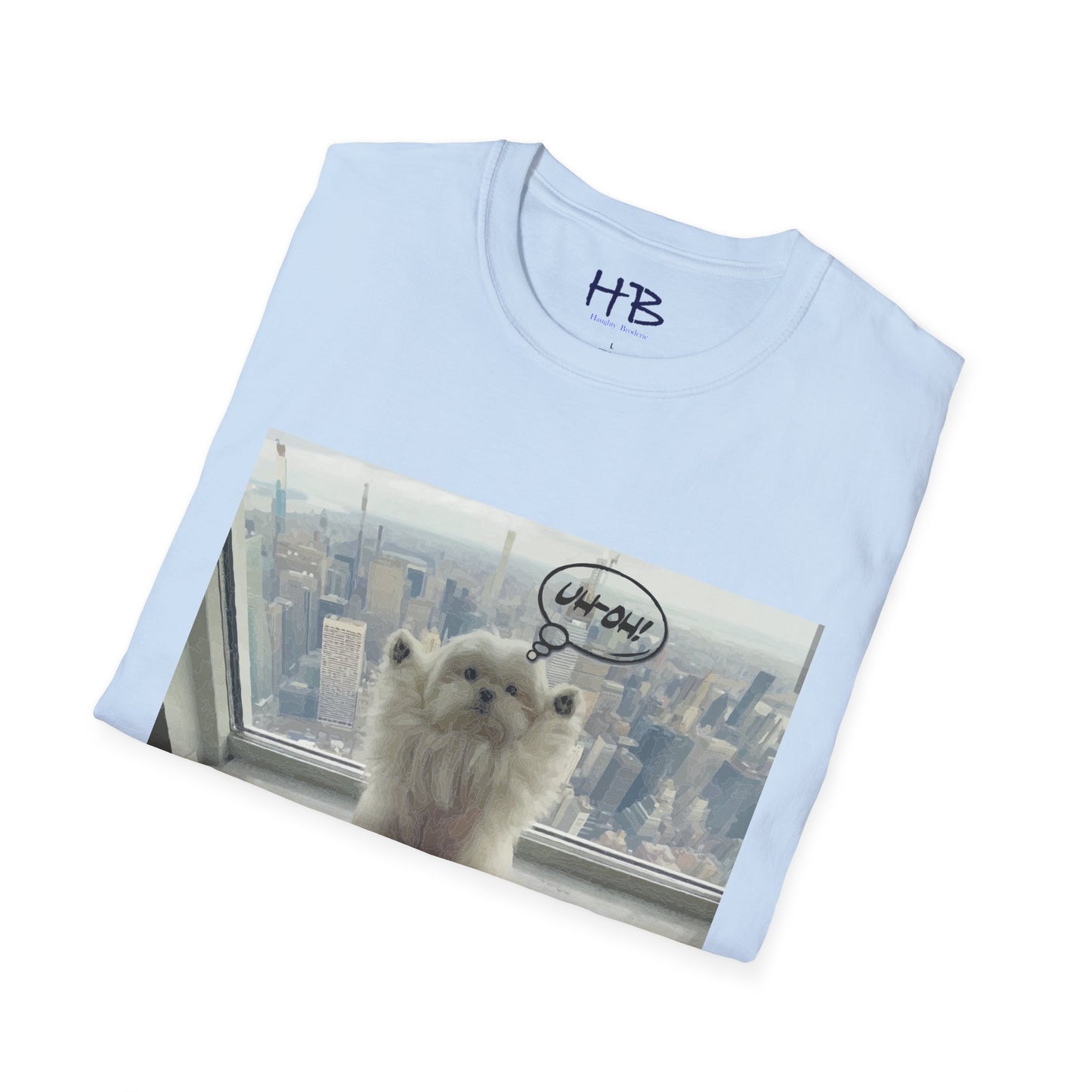 Bichon Maltese paws in the air in trouble with K9 dog patrol