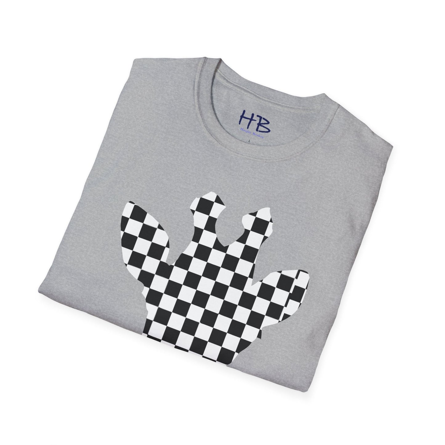 Graceful Heights: The Refined Checkered Giraffe Garment