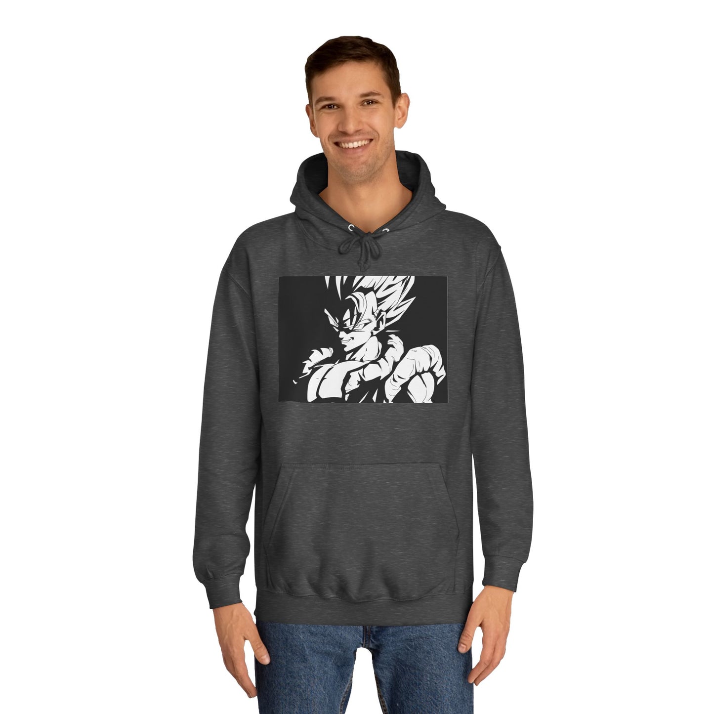 Get Yours Now -- Japanese Superhero anime in black and white (Hoodie - Cozy and Durable)