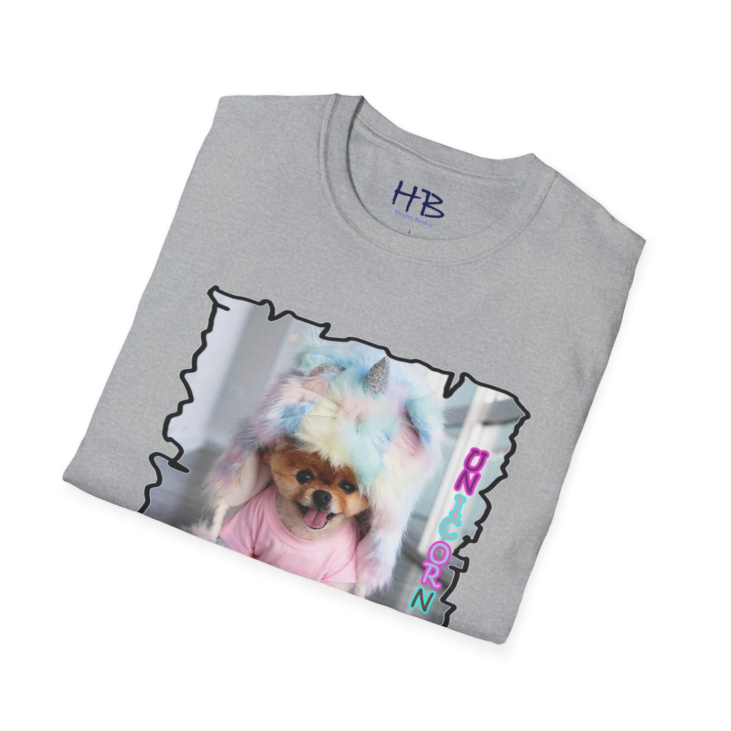 Little puppy wearing a Unicorn 🦄 costume with a big happy smile!!