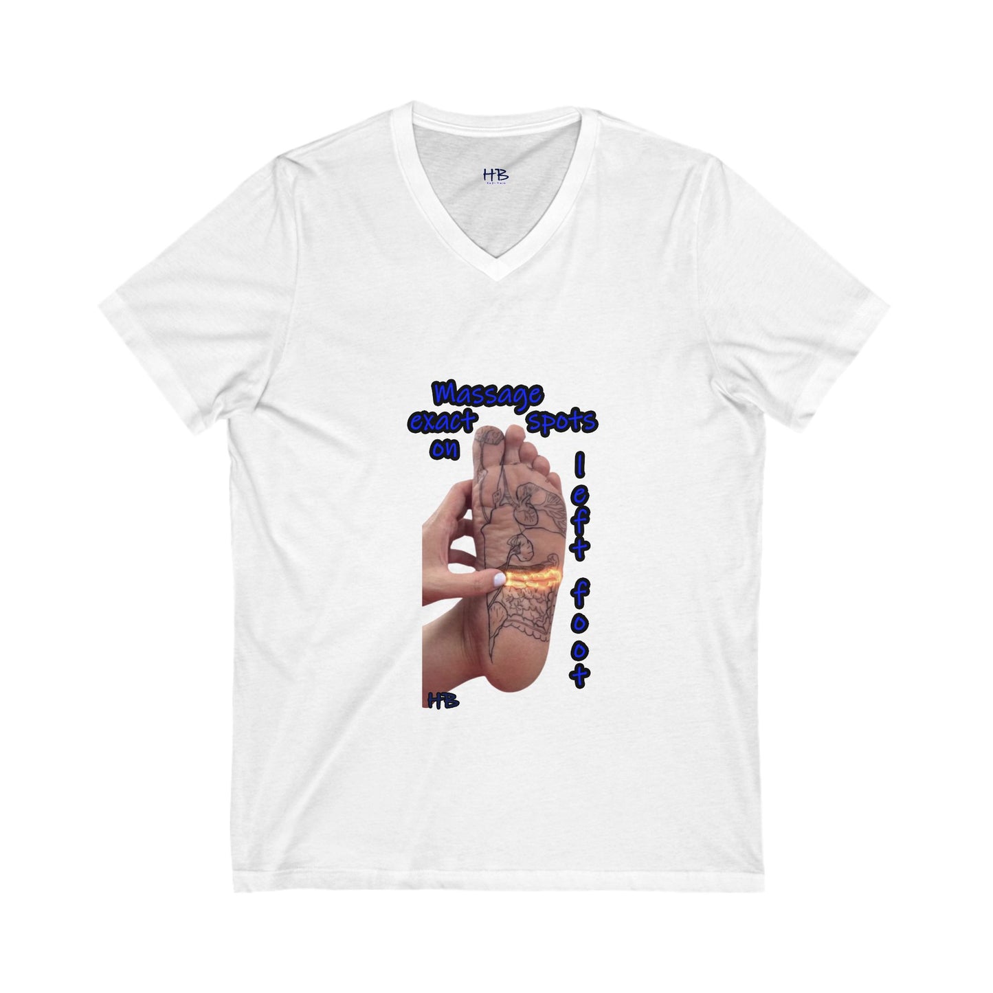 Foot-Palm Wellness Organic Harmony;  Self-Care Holistic Healthwear (Unisex Jersey Short Sleeve V-neck - Comfortable Everyday Wear)