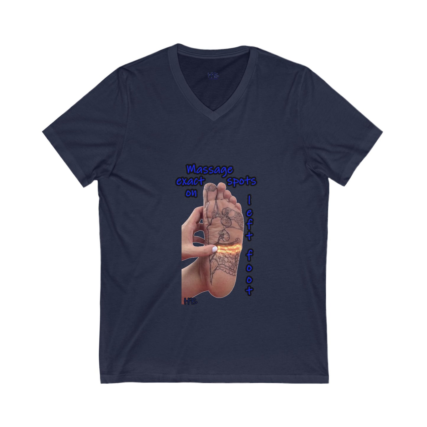 Foot-Palm Wellness Organic Harmony;  Self-Care Holistic Healthwear (Unisex Jersey Short Sleeve V-neck - Comfortable Everyday Wear)