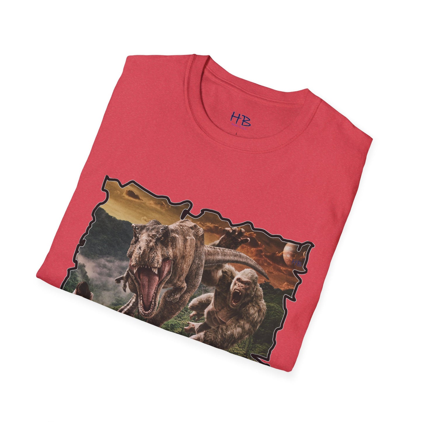 Gorilla vs T-Rex saving woman in distress