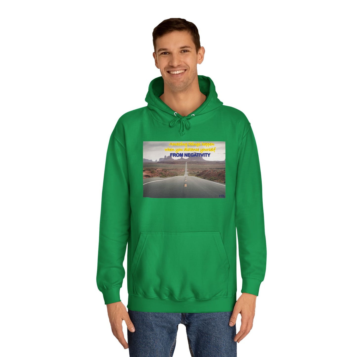 Amazing Things Happen when Distancing from Negativity (Hoodie - Cozy and Durable)
