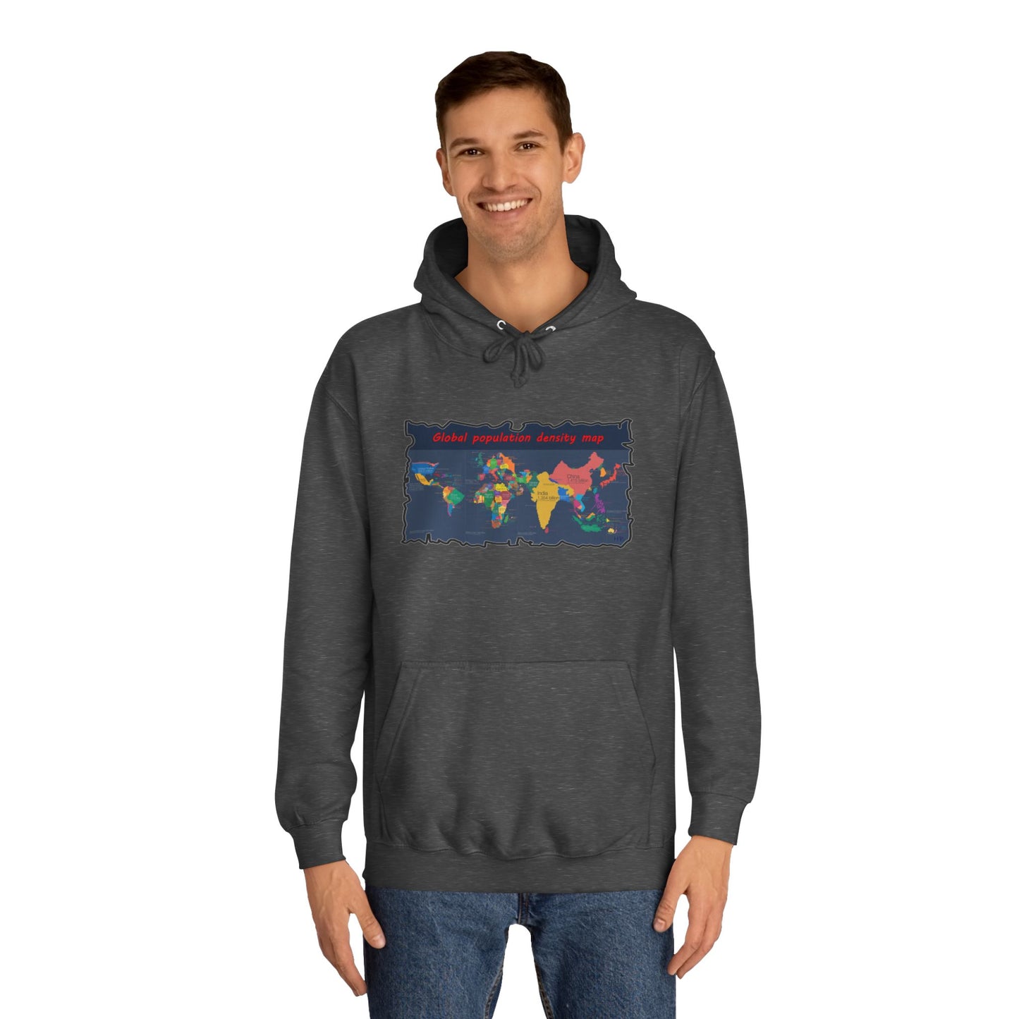 Get Yours Now -- Global density world population (Hoodie - Cozy and Durable)