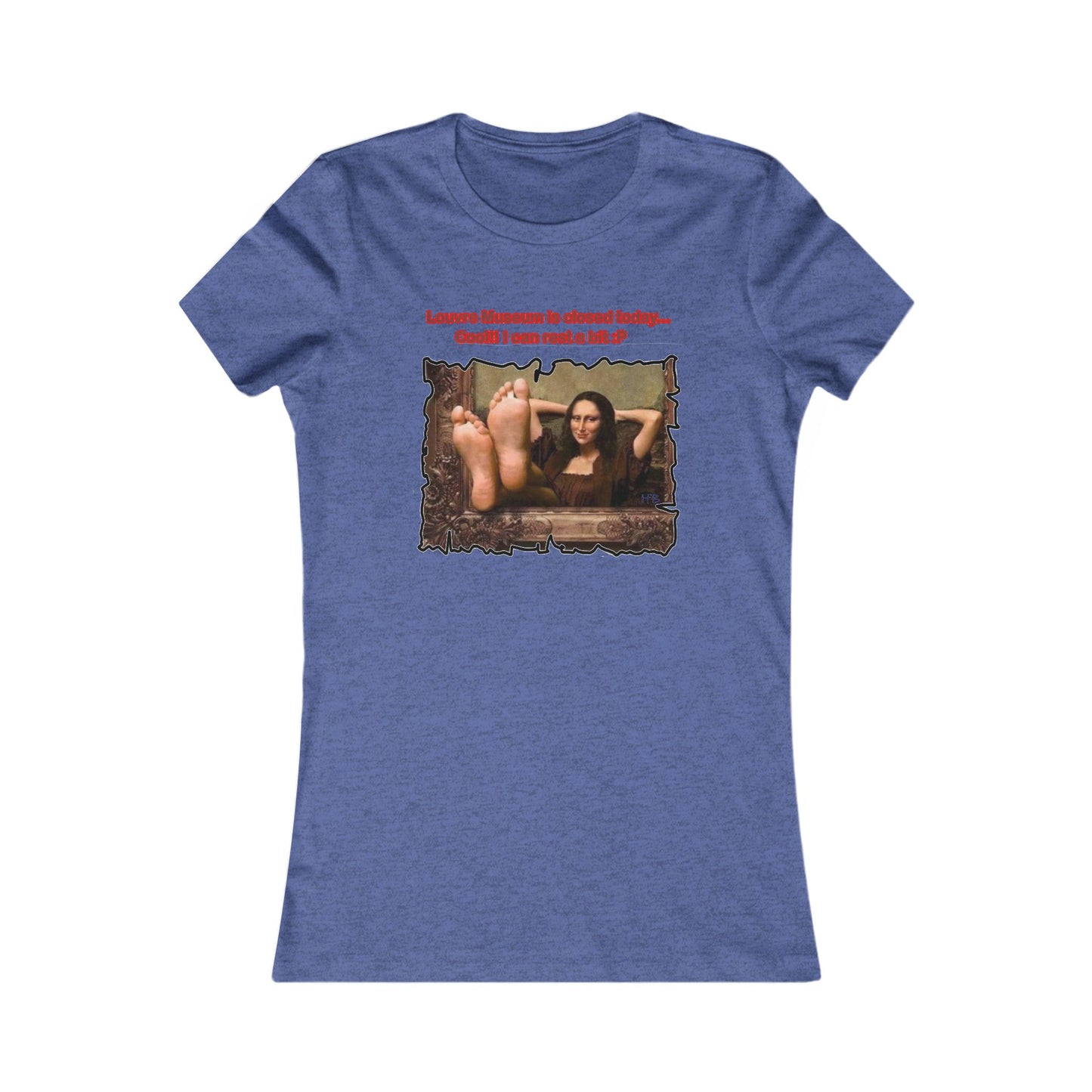 Mischievous Playful Mona Lisa (Women - Premium Cotton Tee)
