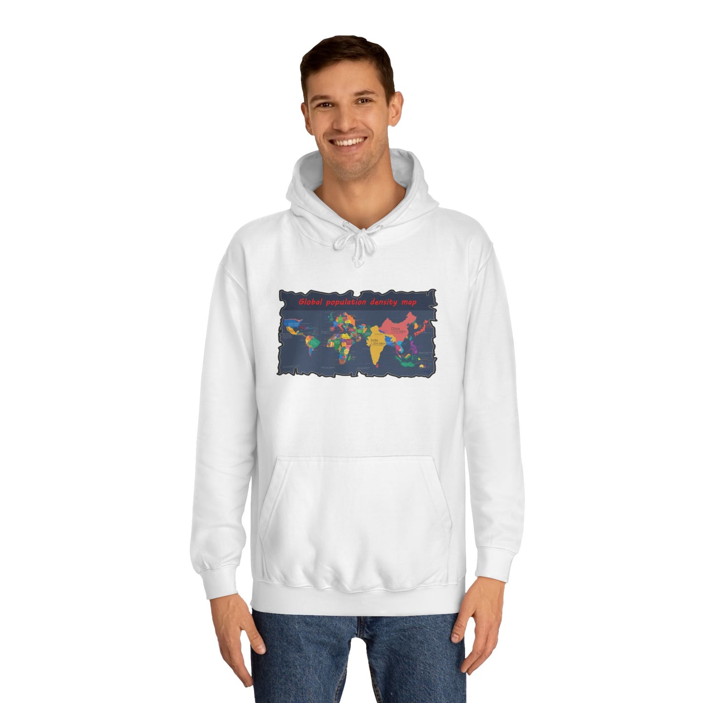 Get Yours Now -- Global density world population (Hoodie - Cozy and Durable)