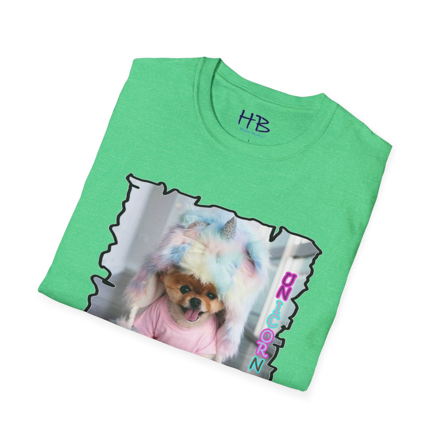 Little puppy wearing a Unicorn 🦄 costume with a big happy smile!!