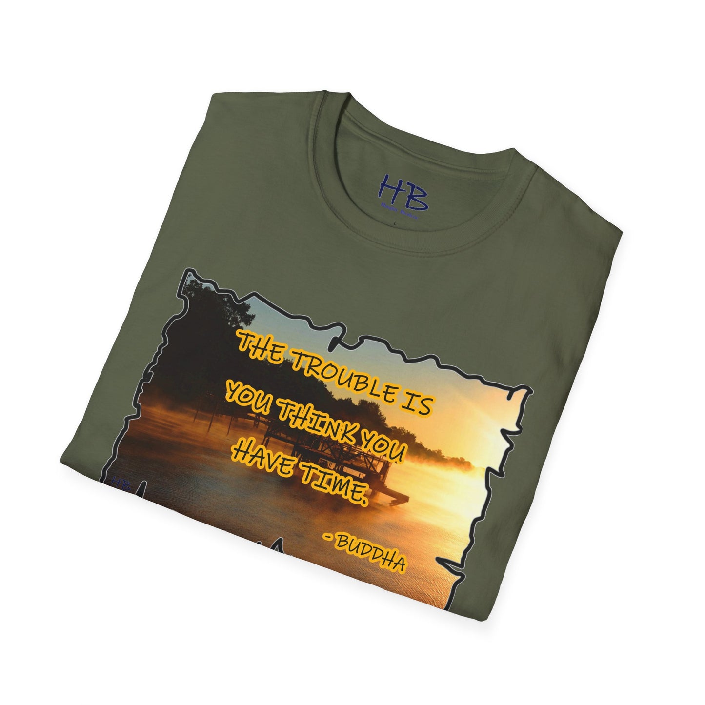 Buddha's Timeless Horizon Harmony; Philosophical Mirage Ethereal Lake Sunset Discourse 4