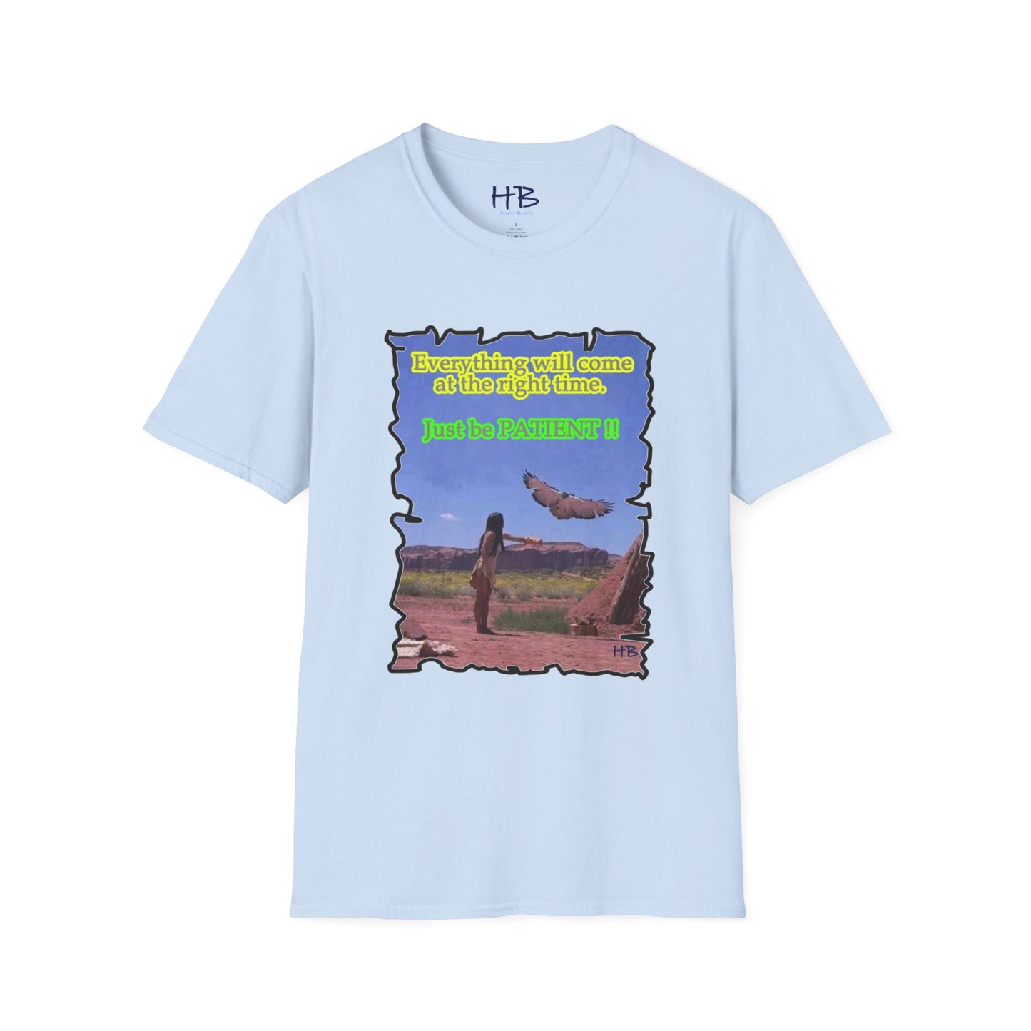 Patience is the solution and avoidance to many problems. Native American lady with large bird