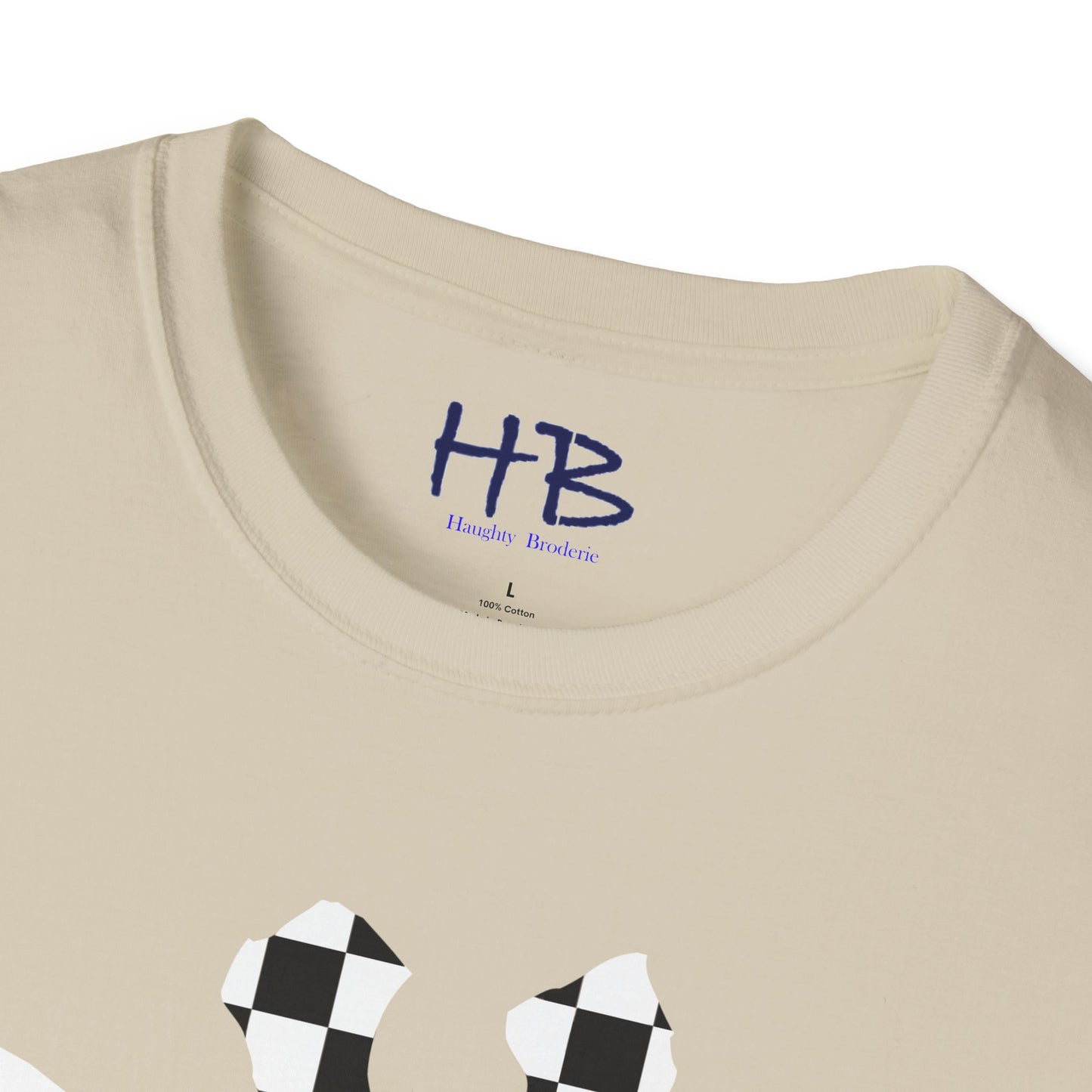 Graceful Heights: The Refined Checkered Giraffe Garment