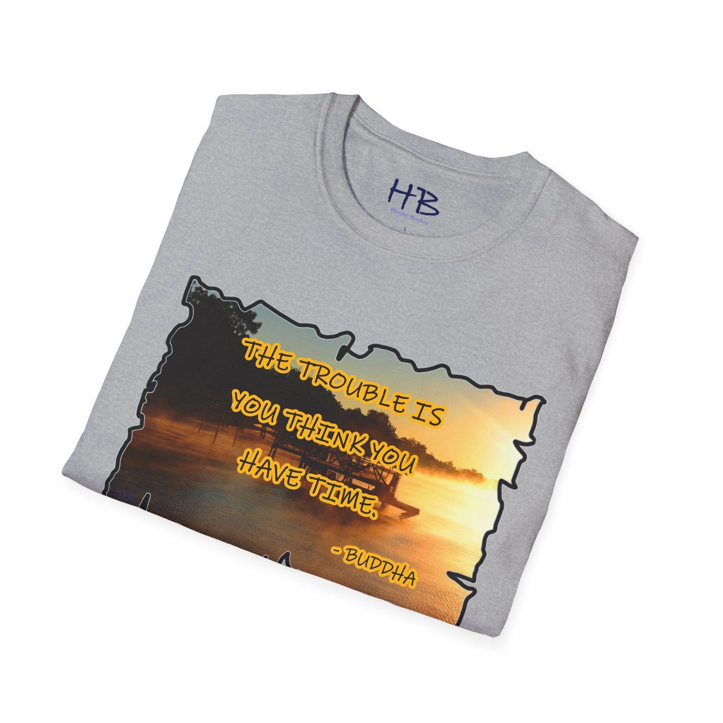 Buddha's Timeless Horizon Harmony; Philosophical Mirage Ethereal Lake Sunset Discourse 4