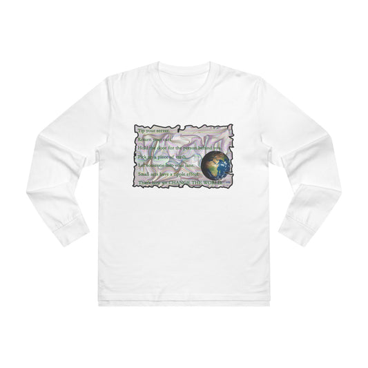 Take Action to Change the World Ripple Effect (Men's Base Longsleeve Tee - All-Season Wear)