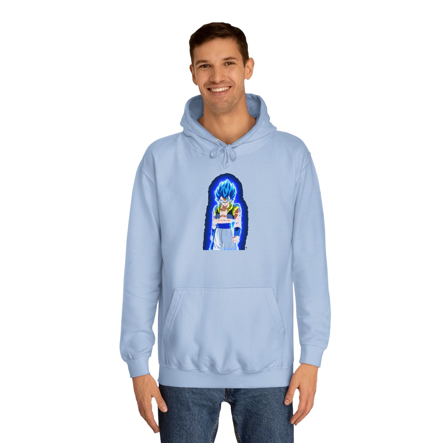 Superhero in Blue in max level (Hoodie - Cozy and Durable)