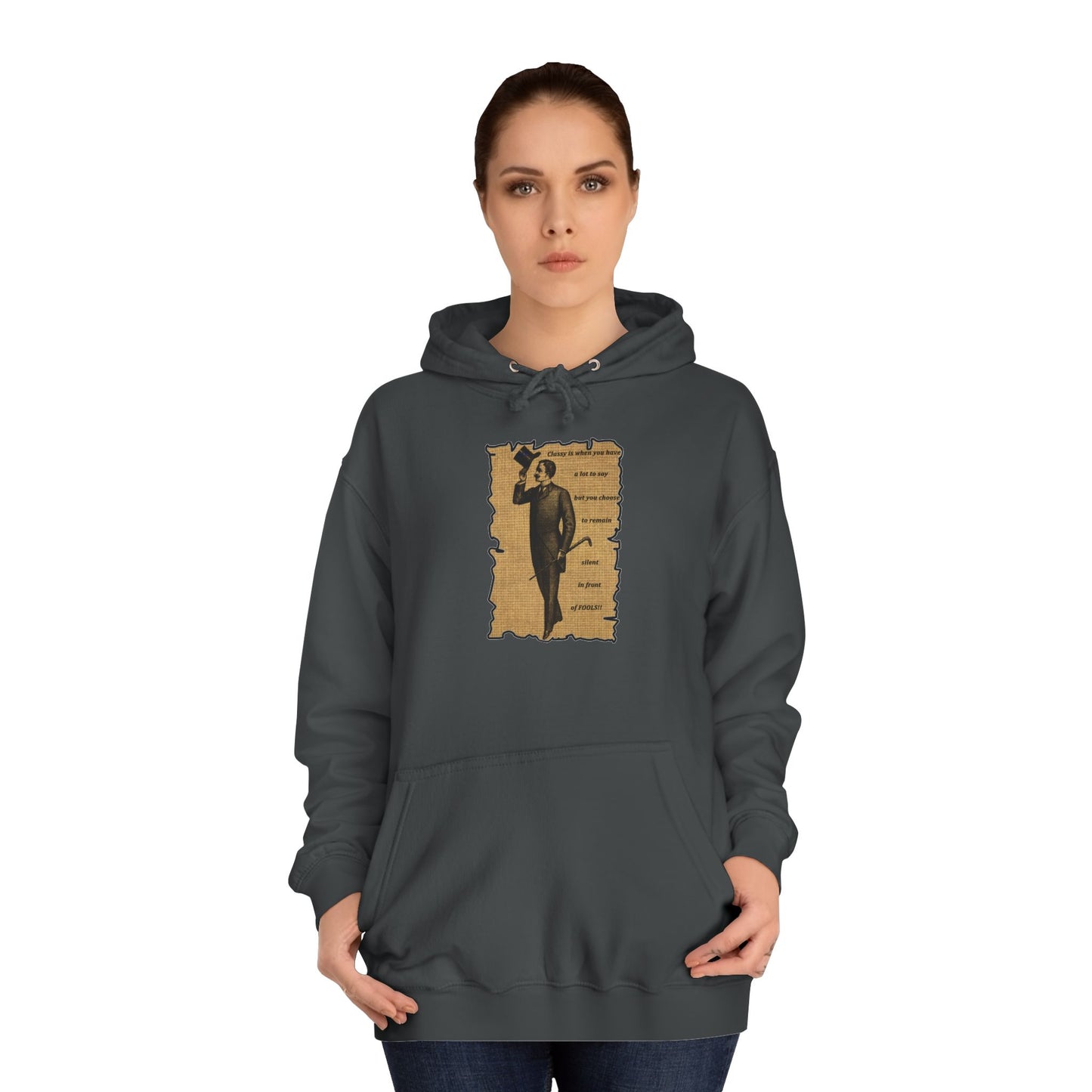 Sophisticated Vintage Silence (Hoodie - Cozy and Durable)