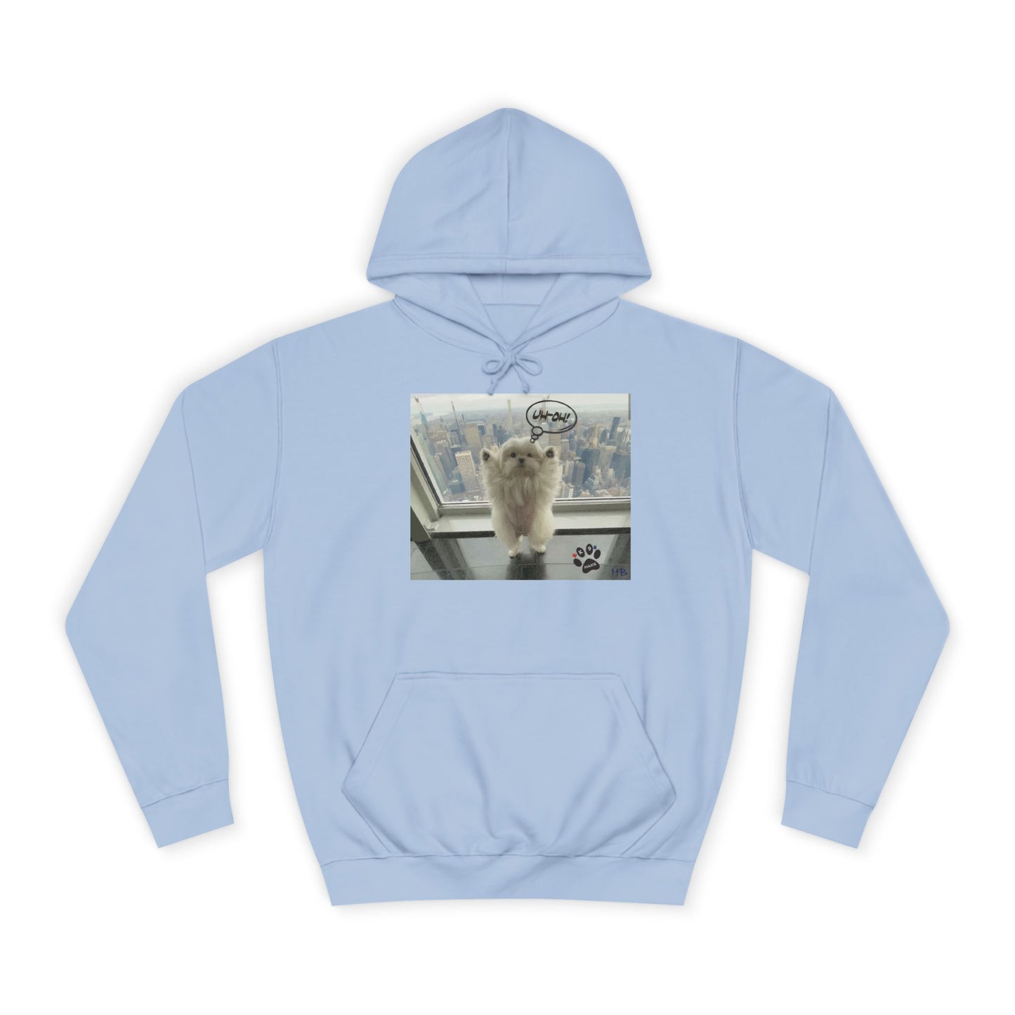 Bichon Maltese paws in the air in trouble with K9 dog patrol (Hoodie - Cozy and Durable)