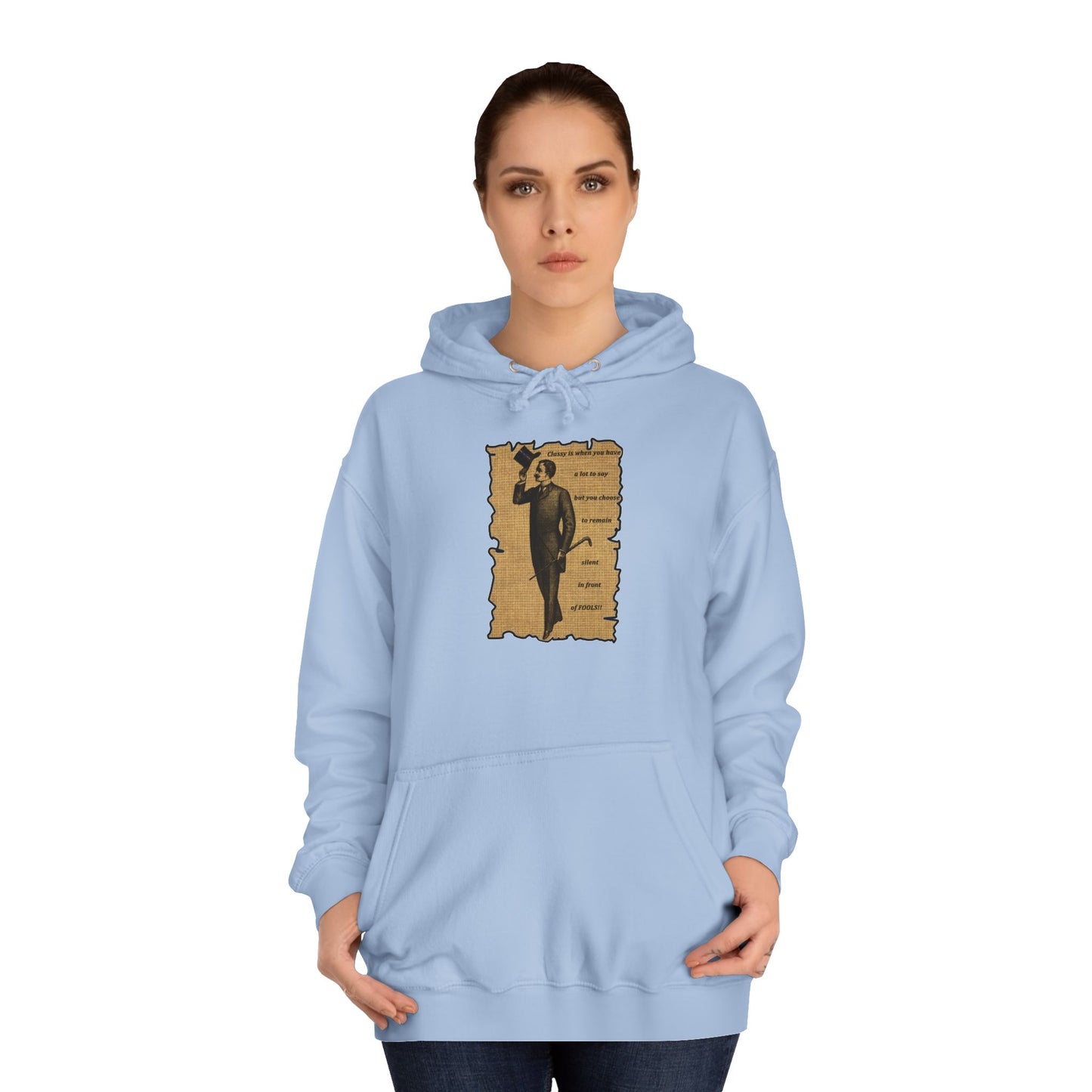 Sophisticated Vintage Silence (Hoodie - Cozy and Durable)