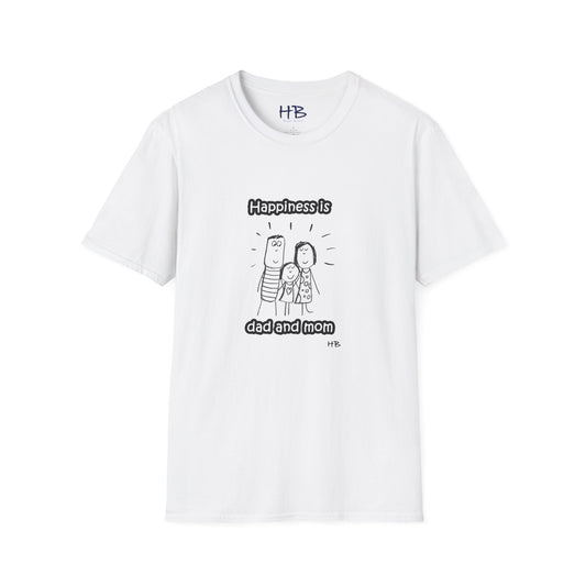 Heartfelt Familial Joy Connection: Endearing Embrace Depiction of Mom, Dad, and Child