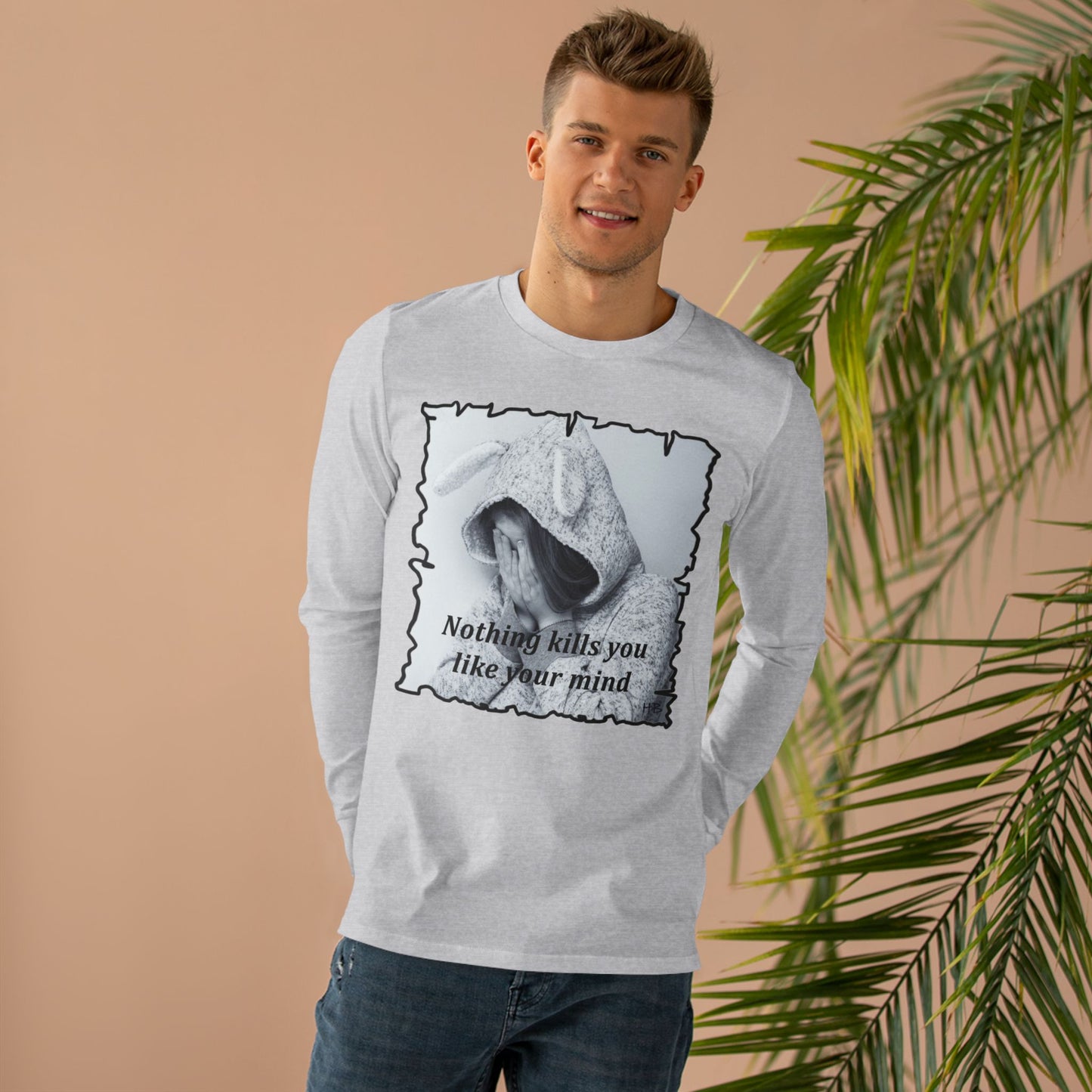 Get Yours Now -- Mental Fortress brings Inner Peace (Men's Base Longsleeve Tee - All-Season Wear)