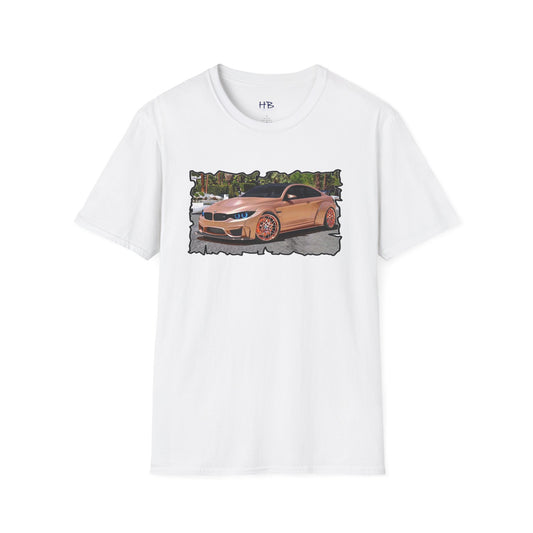 Customized pink BMW M3