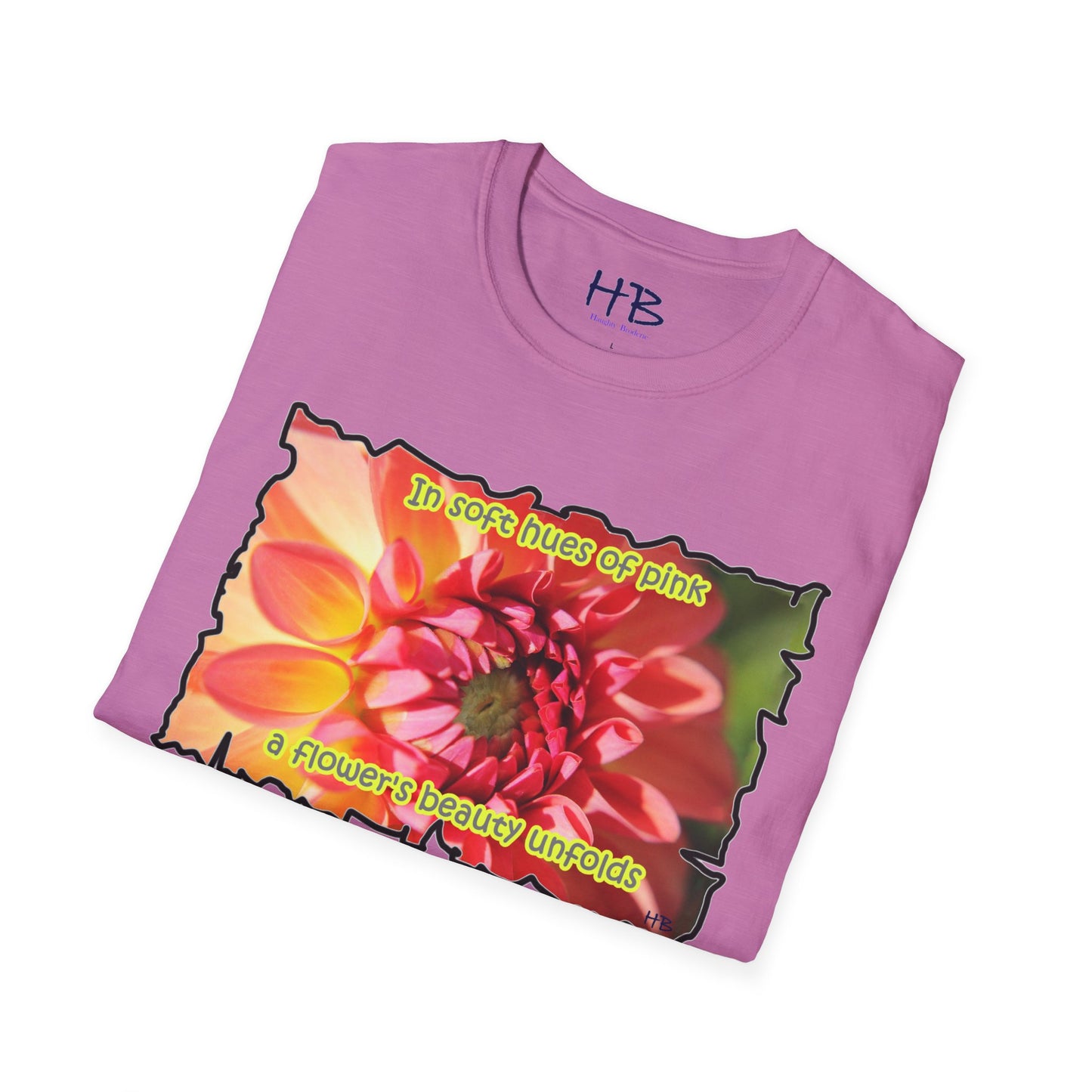 Experience the gentle allure as a pink flower gracefully reveals its exquisite beauty in soft shades of pink