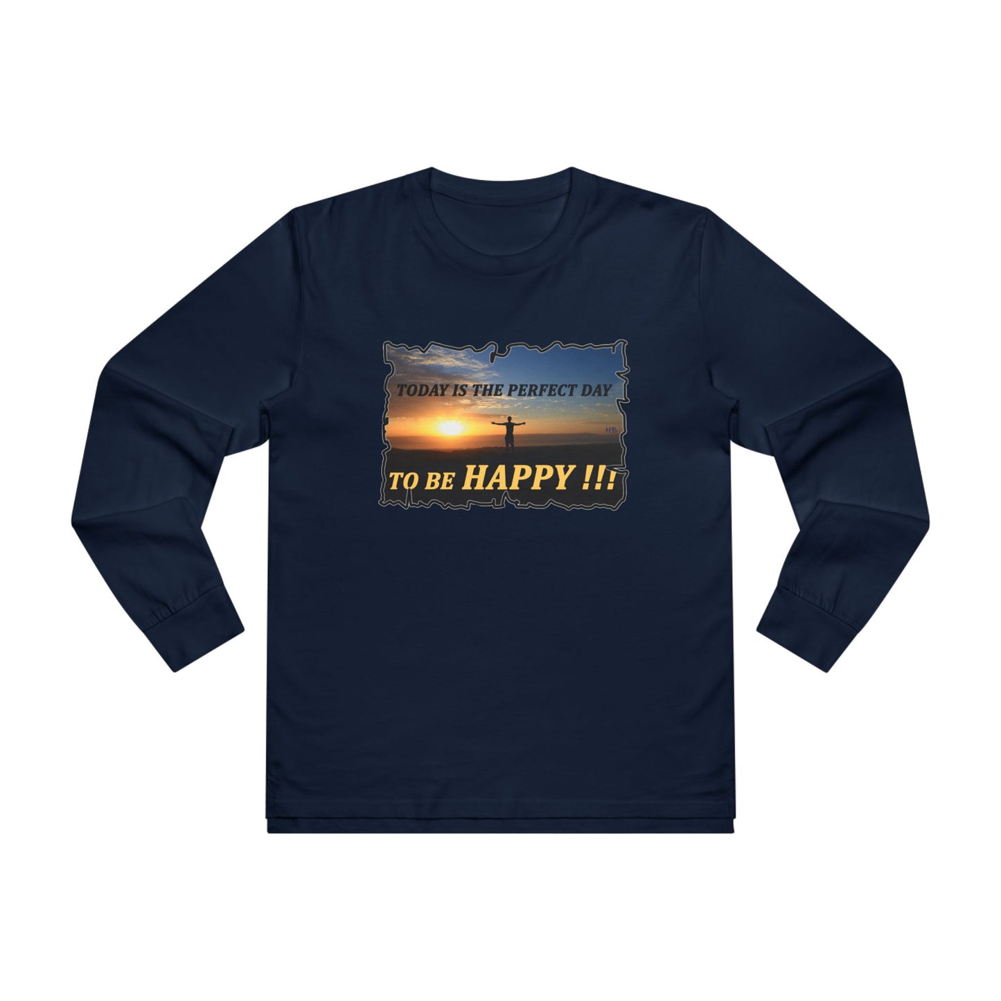 Get Yours Now -- Joyful Sunrise for New Day Optimism (Men's Base Longsleeve Tee - All-Season Wear)
