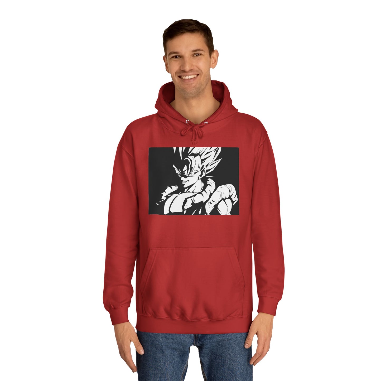 Get Yours Now -- Japanese Superhero anime in black and white (Hoodie - Cozy and Durable)