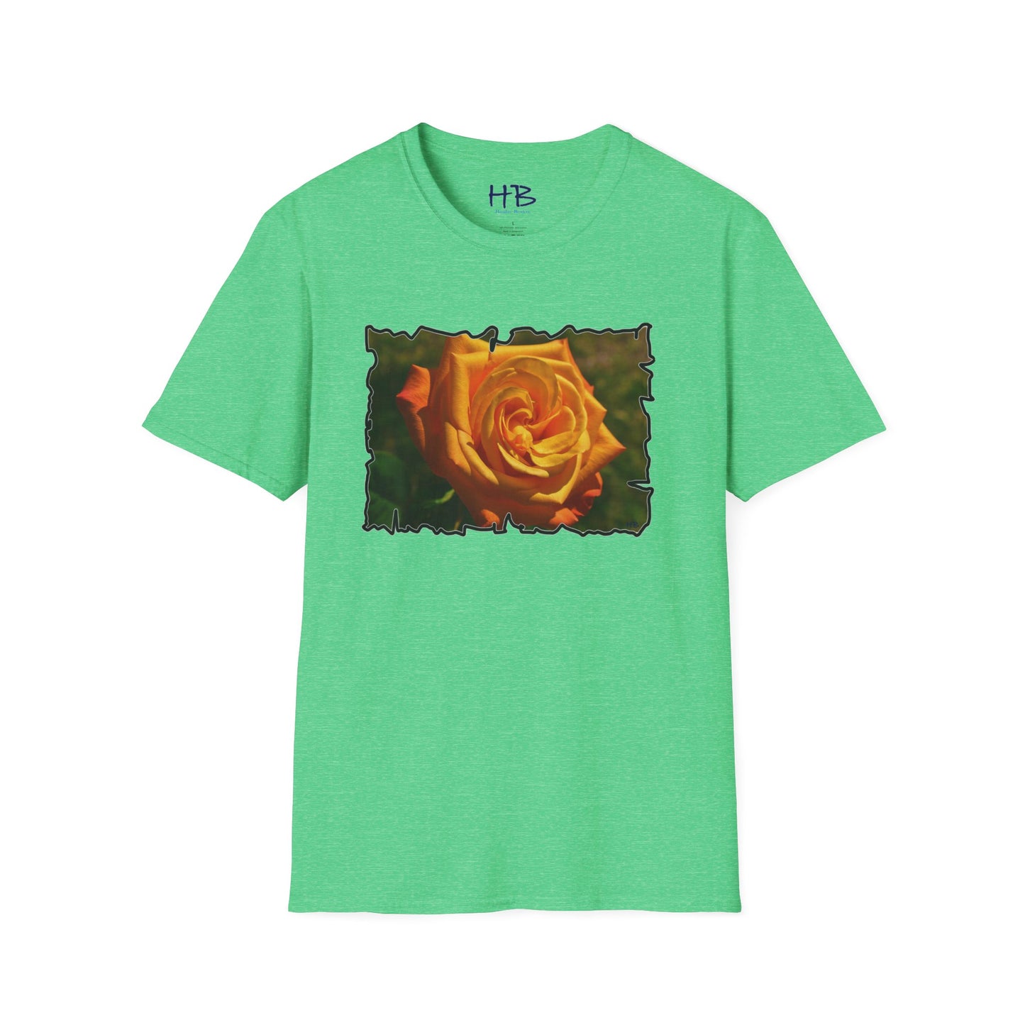 Blossoming Splendor: The Majestic Orange Rose Tee Shirt