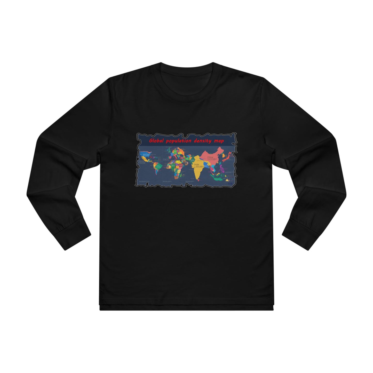 Get Yours Now -- Global density world population (Men's Base Longsleeve Tee - All-Season Wear)