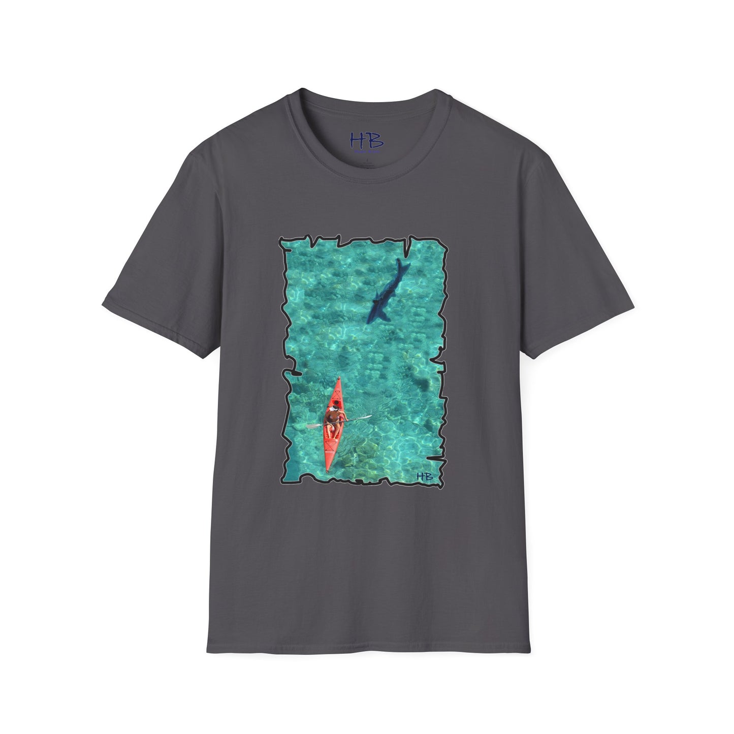 Captivating Aquatic Encounter: Dive into Excitement with Our Kayaking and Shark Exploration Tee Shirt