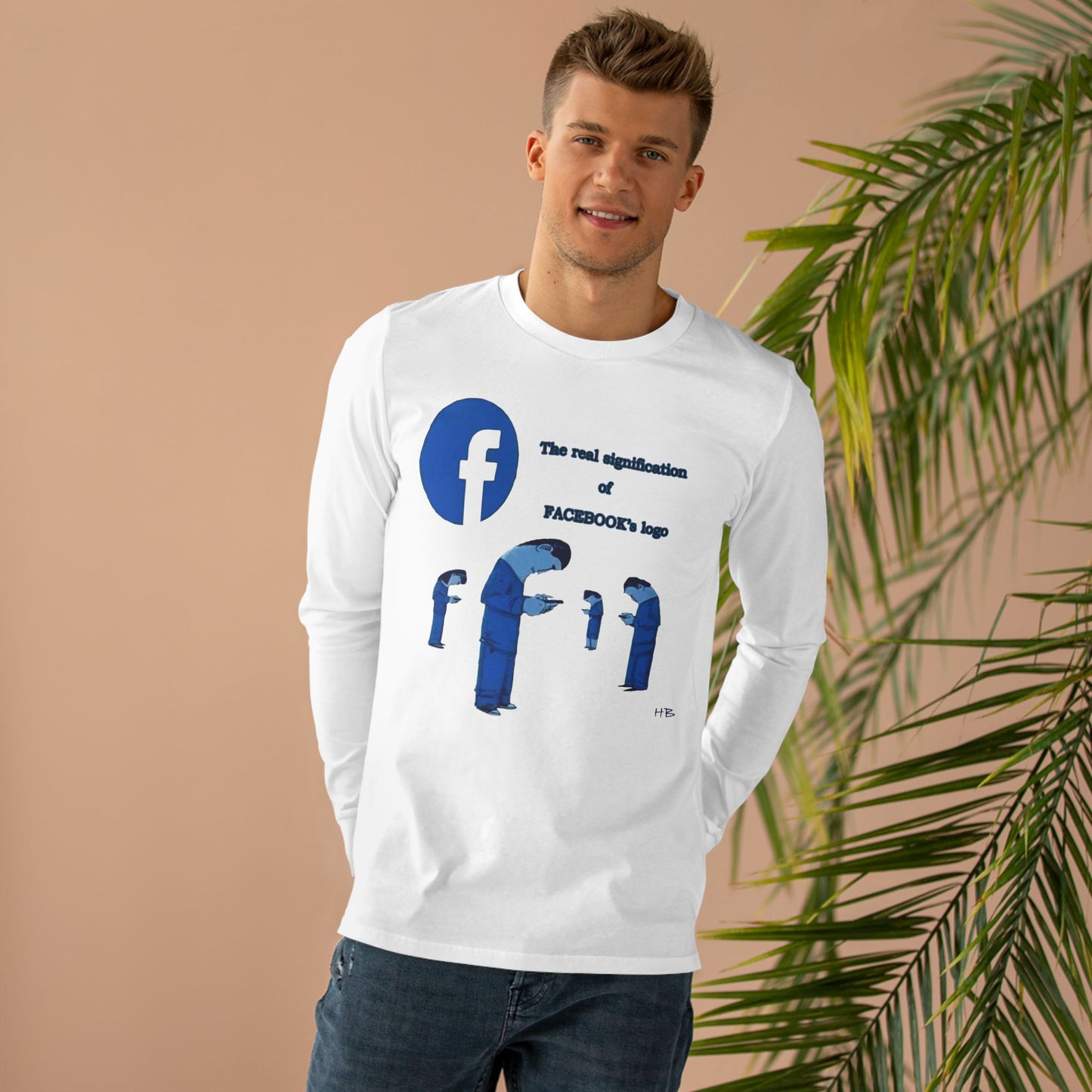 Behind the Logo Unveiling the True Facebook (Men's Base Longsleeve Tee - All-Season Wear)
