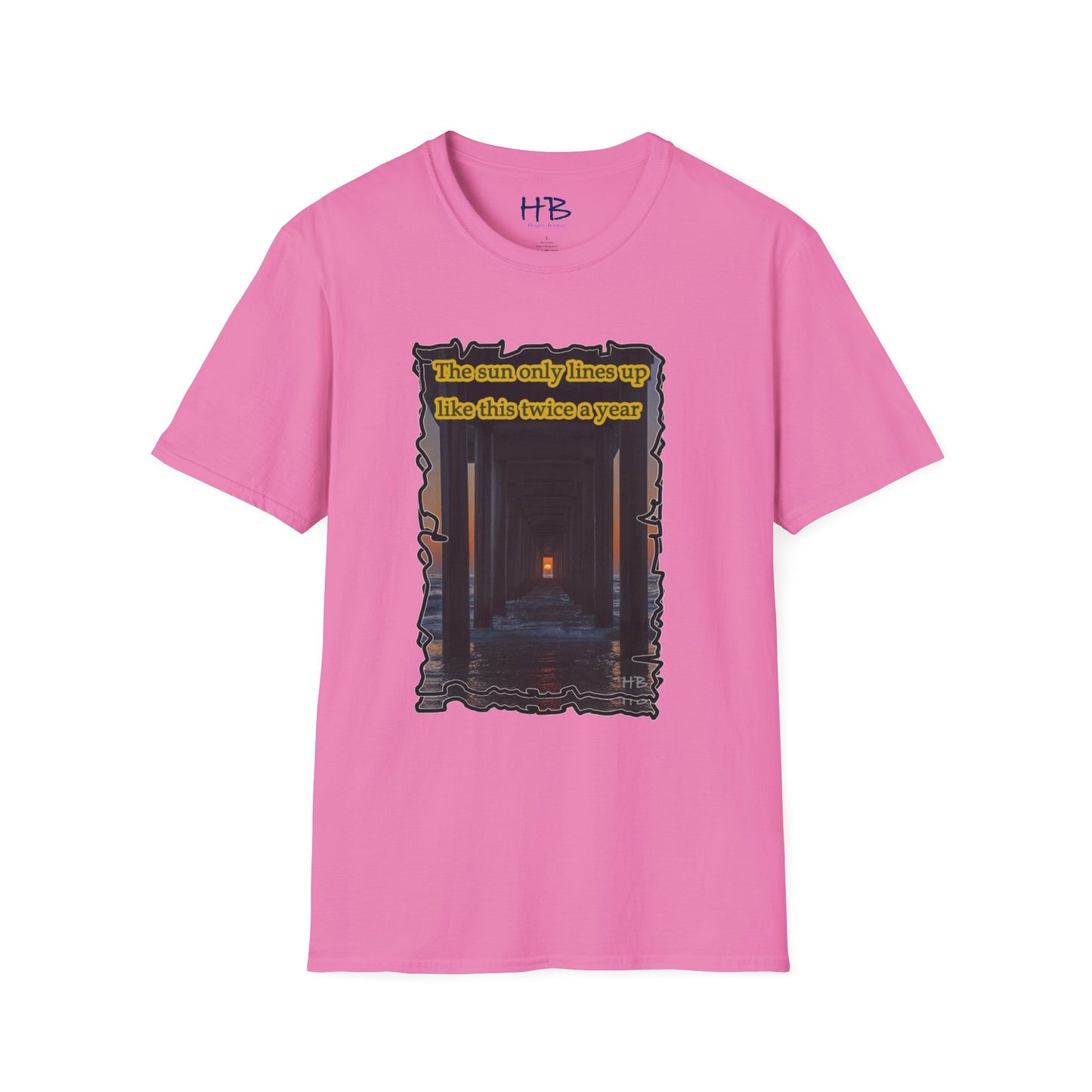 Beautiful experience the Magic of Nature of sunset through wooden tunnel