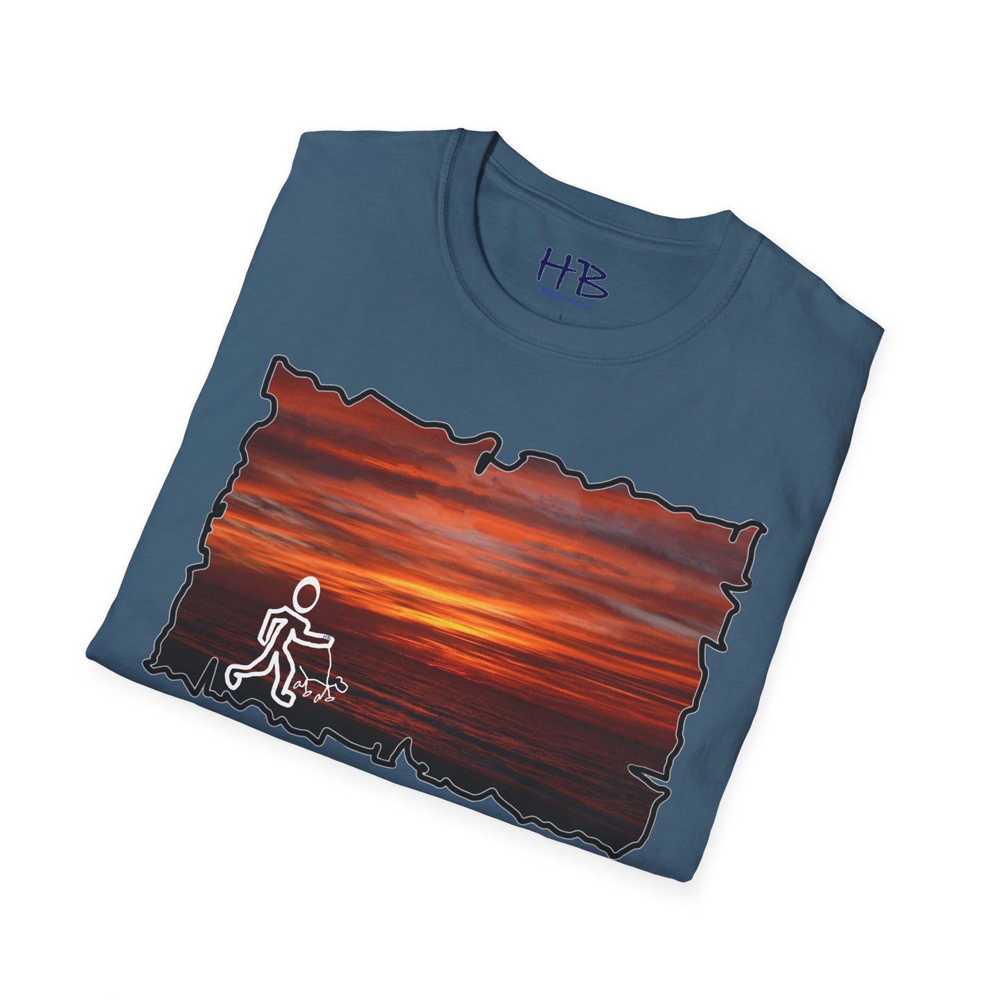 Sunset Serenity Coastal Twilight Ensemble; Stickman's Dusk's Embrace Tranquil Shoreline Outfit