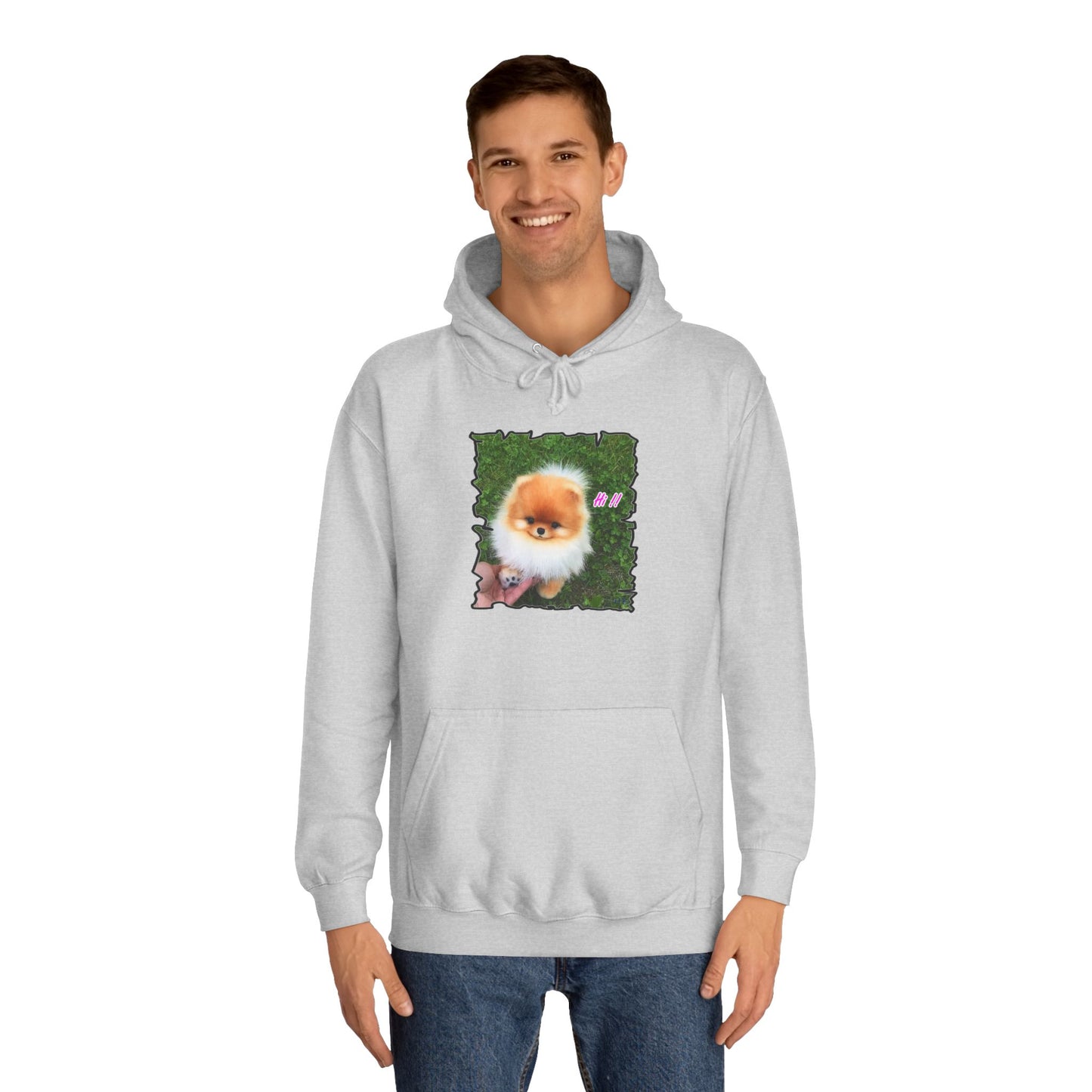 "Hi !!" Tiny adorable Bichon Maltese (Hoodie - Cozy and Durable)