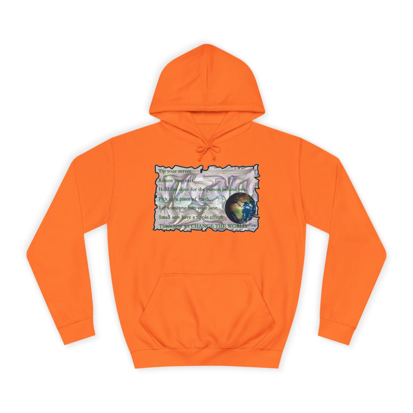 Take Action to Change the World Ripple Effect (Hoodie - Cozy and Durable)