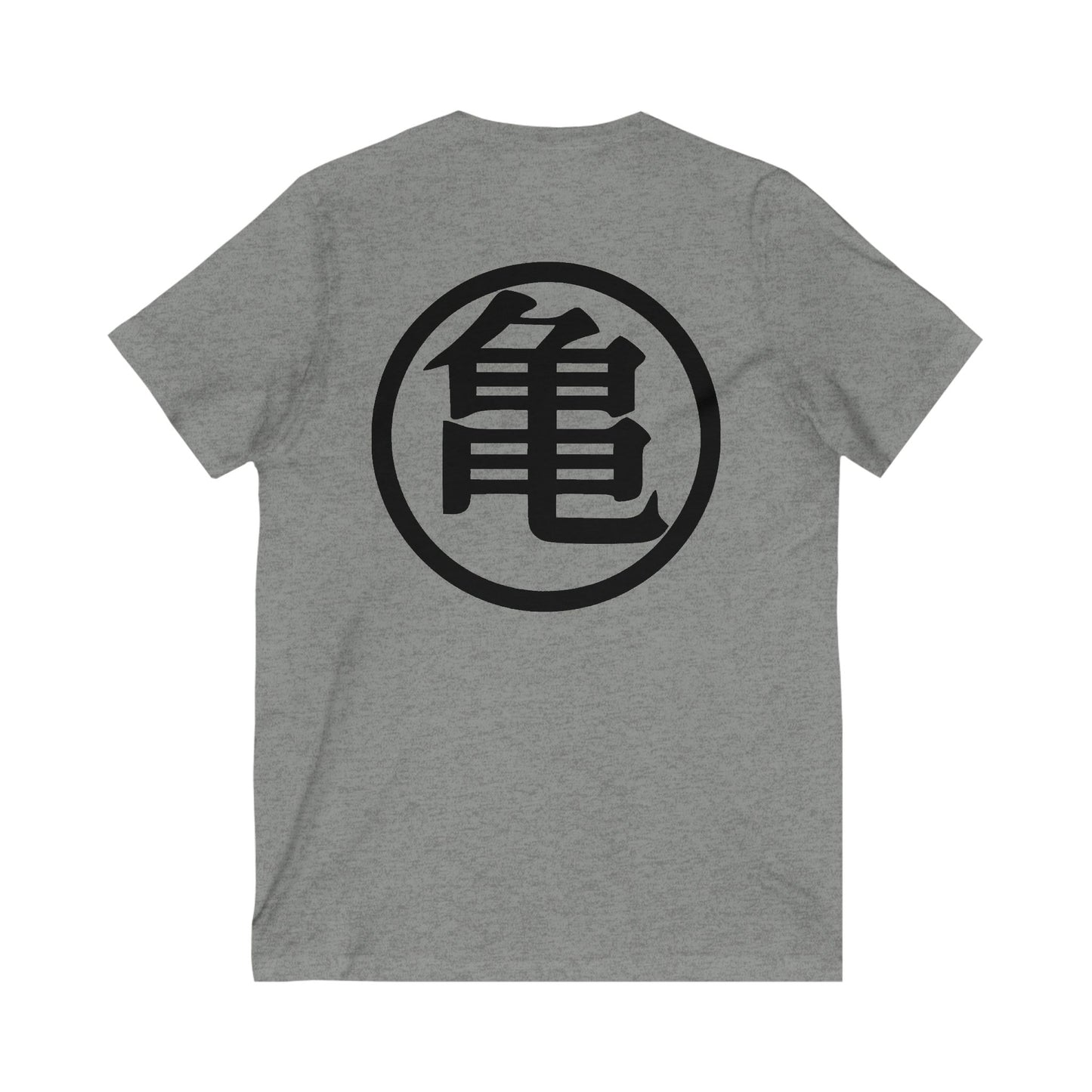 Japanese Superhero anime in black and white (Unisex Jersey Short Sleeve V-neck - Comfortable Everyday Wear)