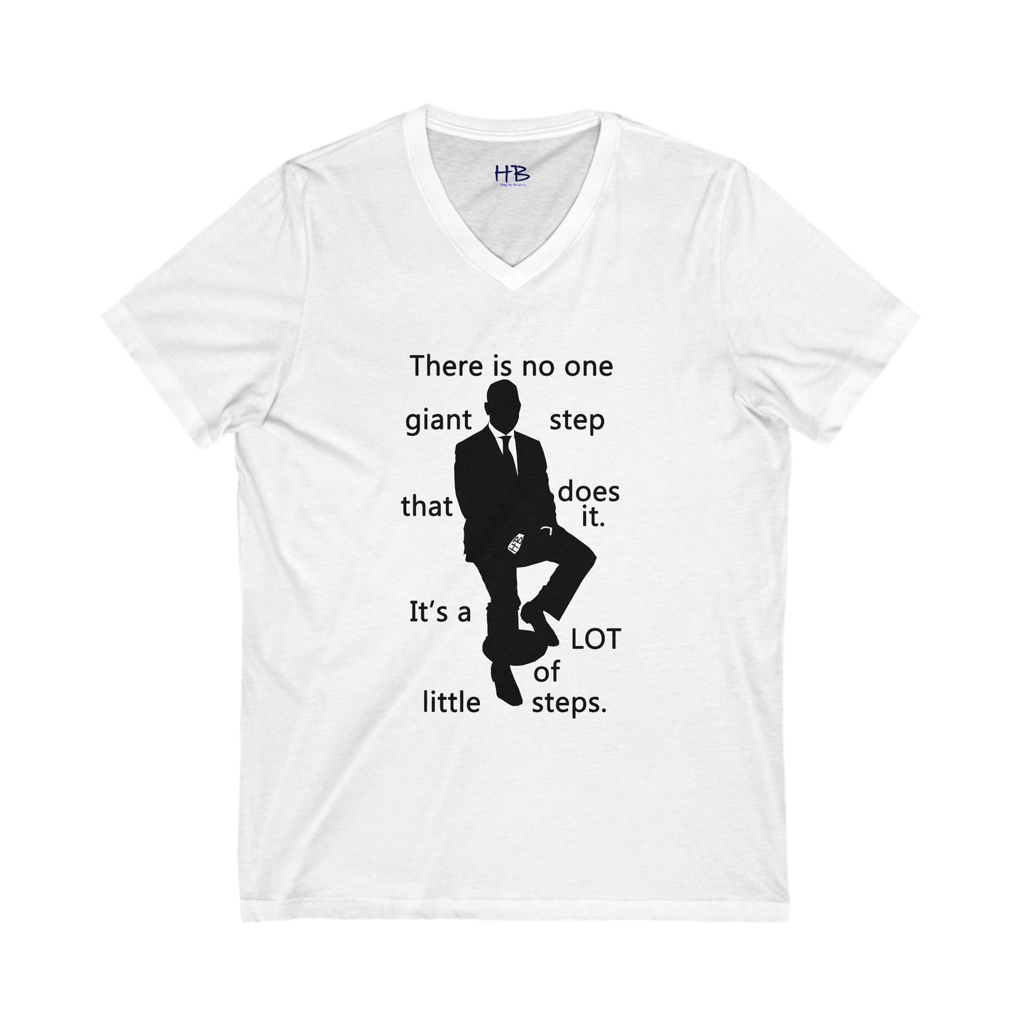 Consistent Gradual Growth Steady Progress (Unisex Jersey Short Sleeve V-neck - Comfortable Everyday Wear)