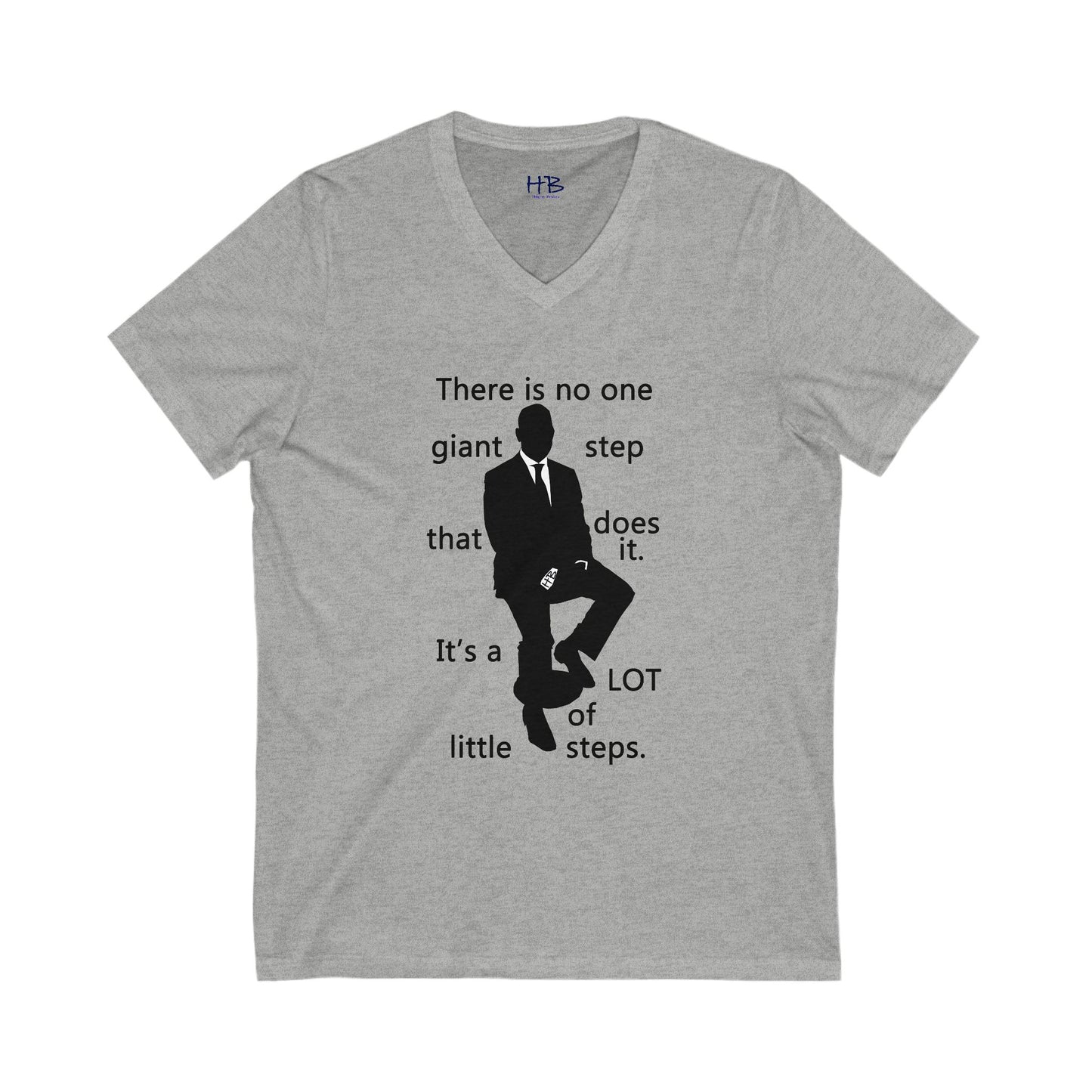 Consistent Gradual Growth Steady Progress (Unisex Jersey Short Sleeve V-neck - Comfortable Everyday Wear)