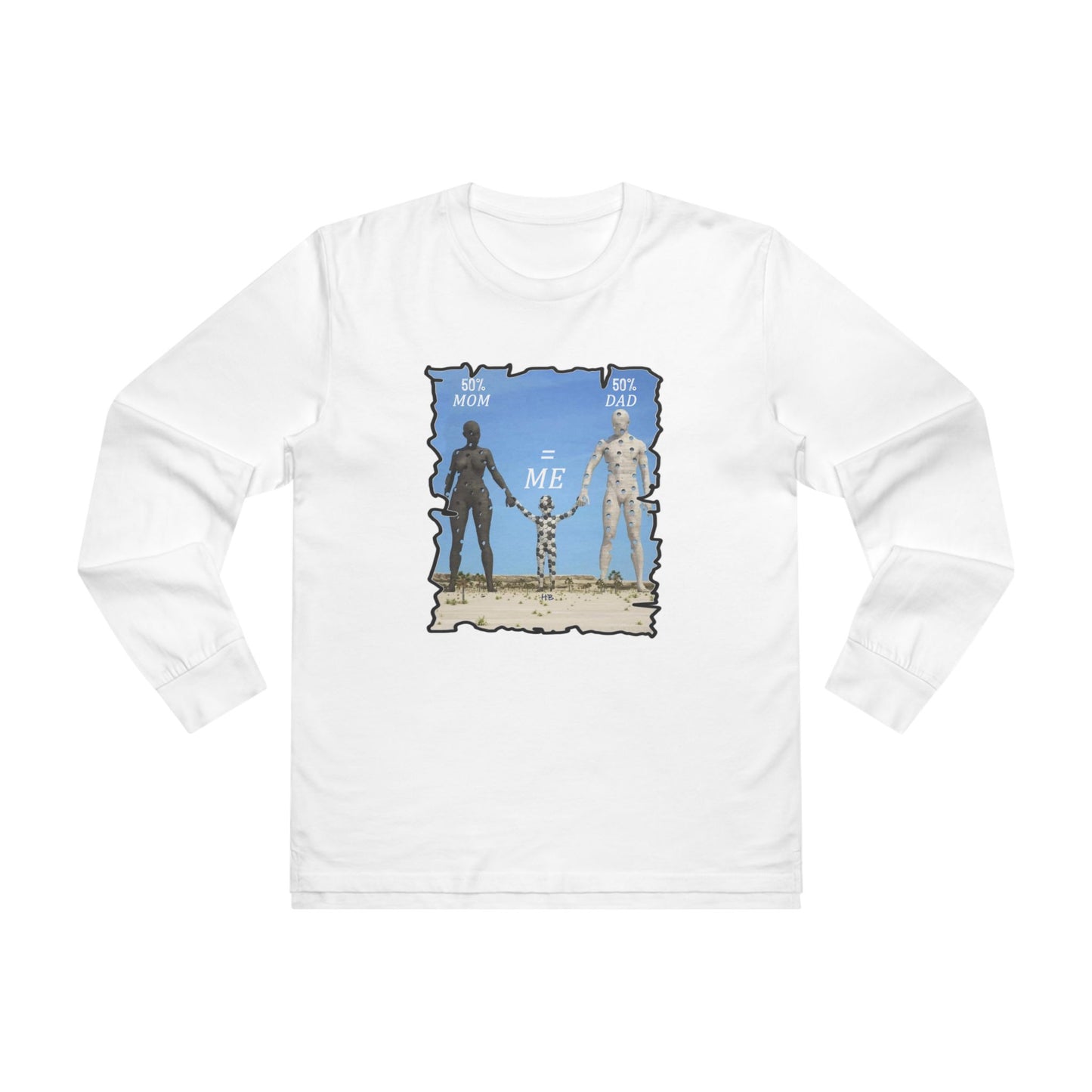Get Yours Now -- Genetic Family Equation Parental Puzzle (Men's Base Longsleeve Tee - All-Season Wear)