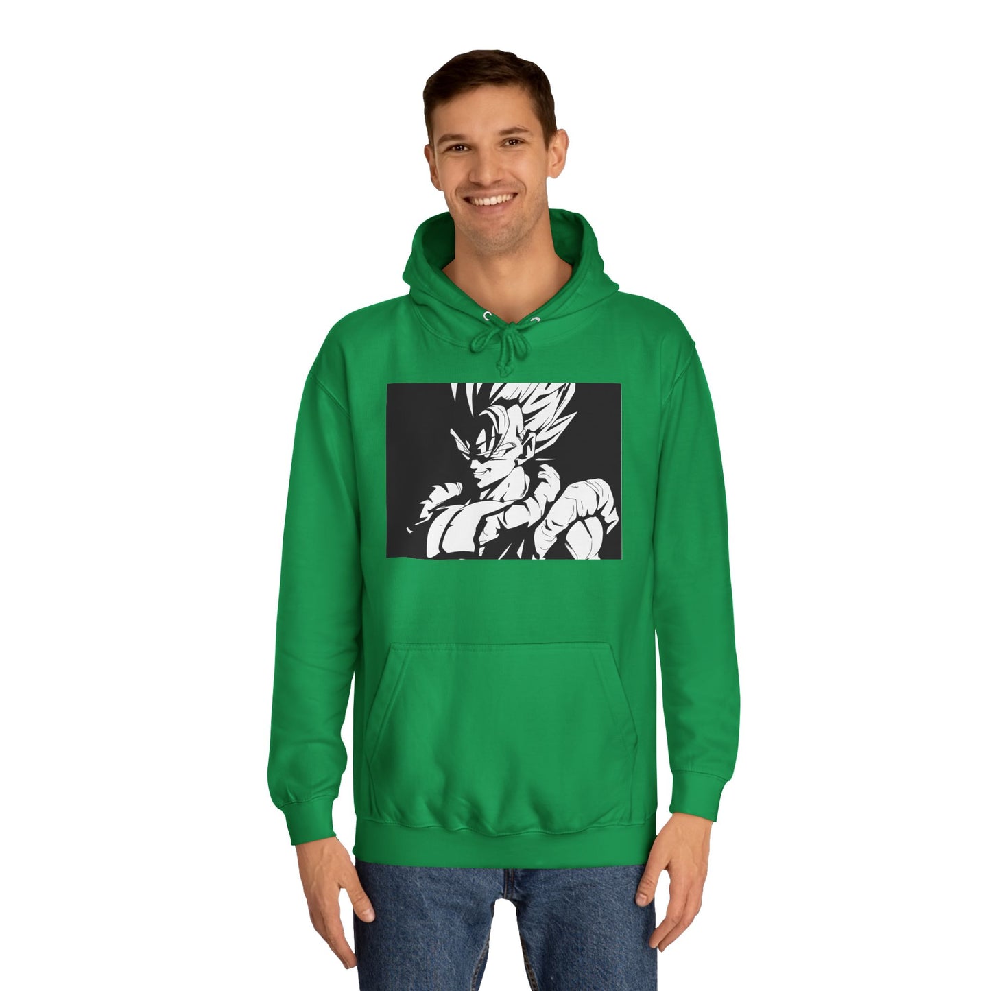 Get Yours Now -- Japanese Superhero anime in black and white (Hoodie - Cozy and Durable)