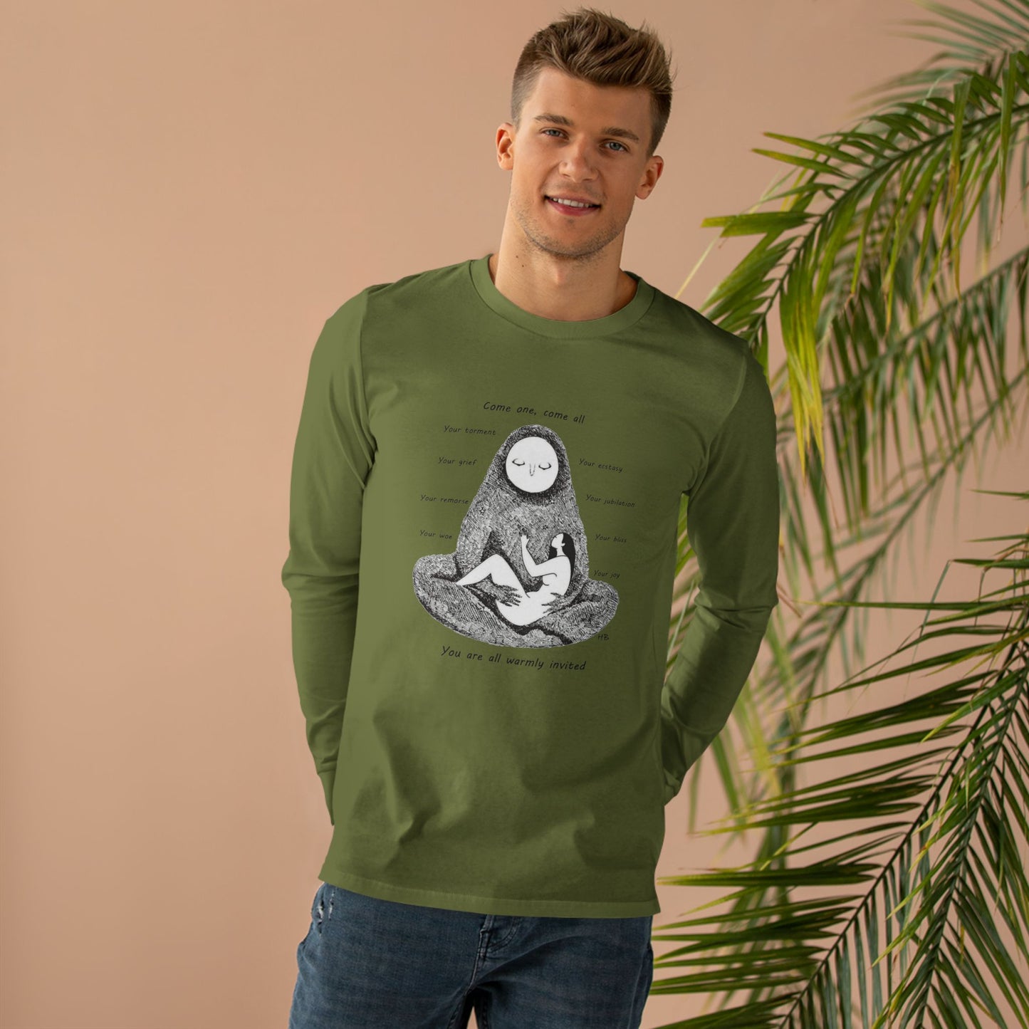 Get Yours Now -- Come one, come all  (Men's Base Longsleeve Tee - All-Season Wear)