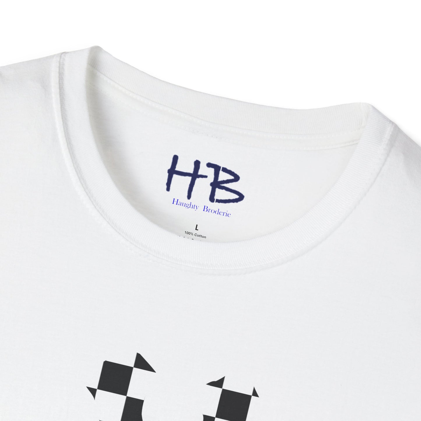 Graceful Heights: The Refined Checkered Giraffe Garment