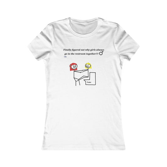 Humorous Restroom Companions Revelations (Women - Premium Cotton Tee)