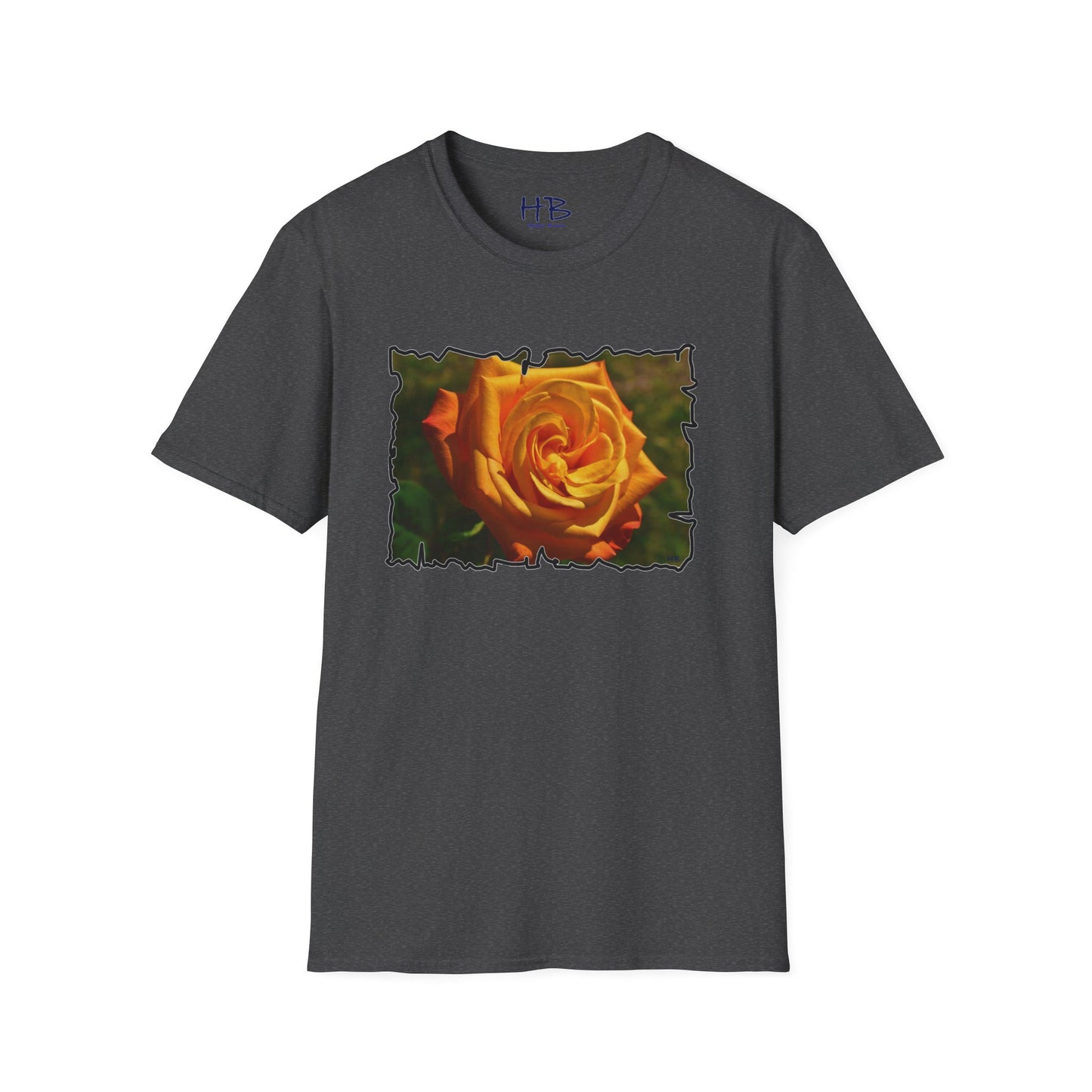 Blossoming Splendor: The Majestic Orange Rose Tee Shirt