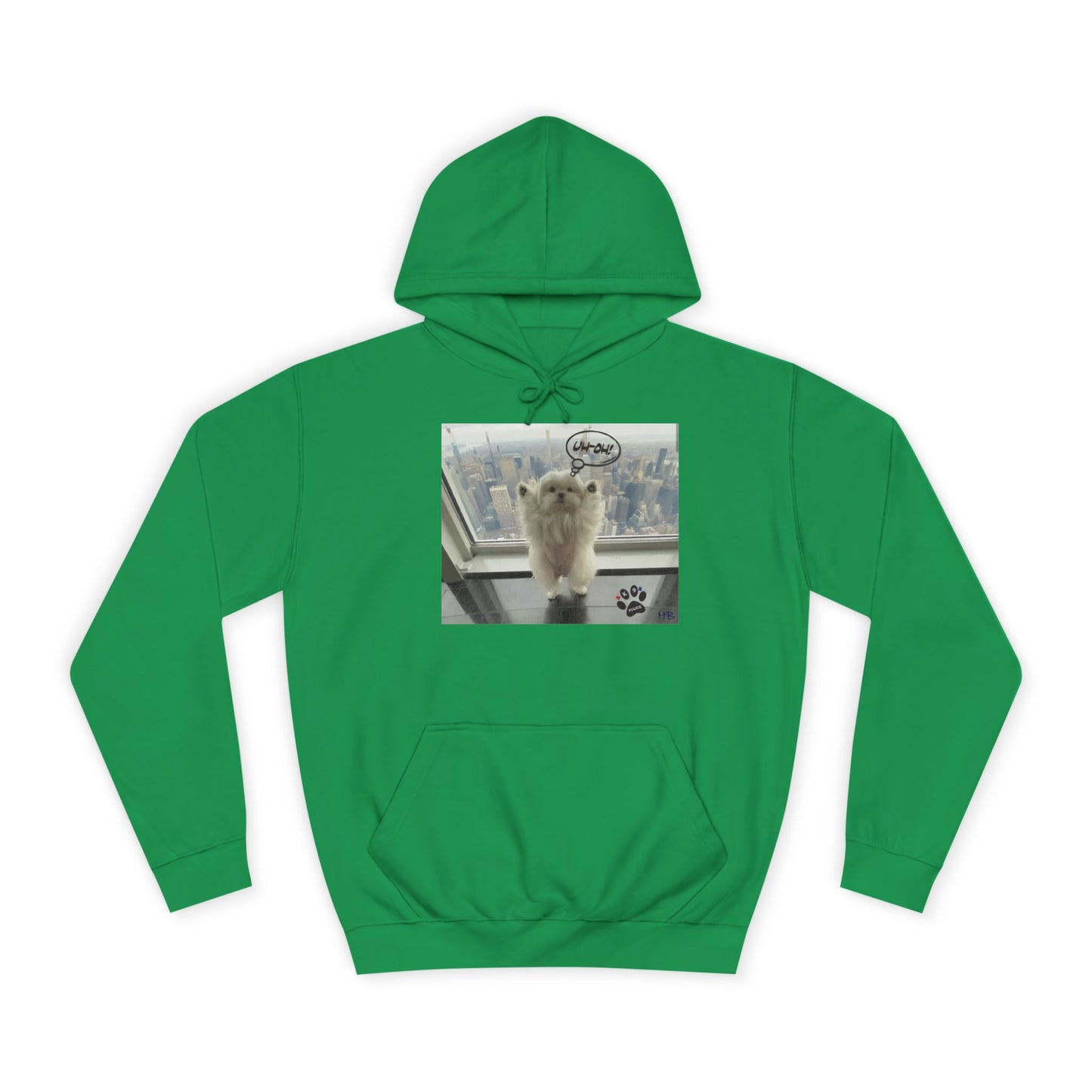 Bichon Maltese paws in the air in trouble with K9 dog patrol (Hoodie - Cozy and Durable)