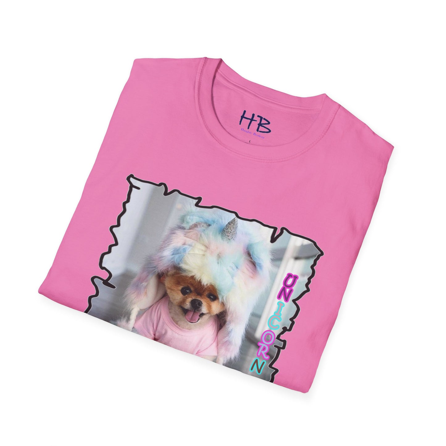 Little puppy wearing a Unicorn 🦄 costume with a big happy smile!!