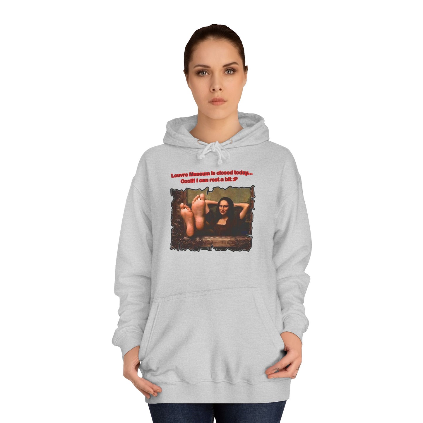 Get Yours Now -- Mischievous Playful Mona Lisa (Hoodie - Cozy and Durable)