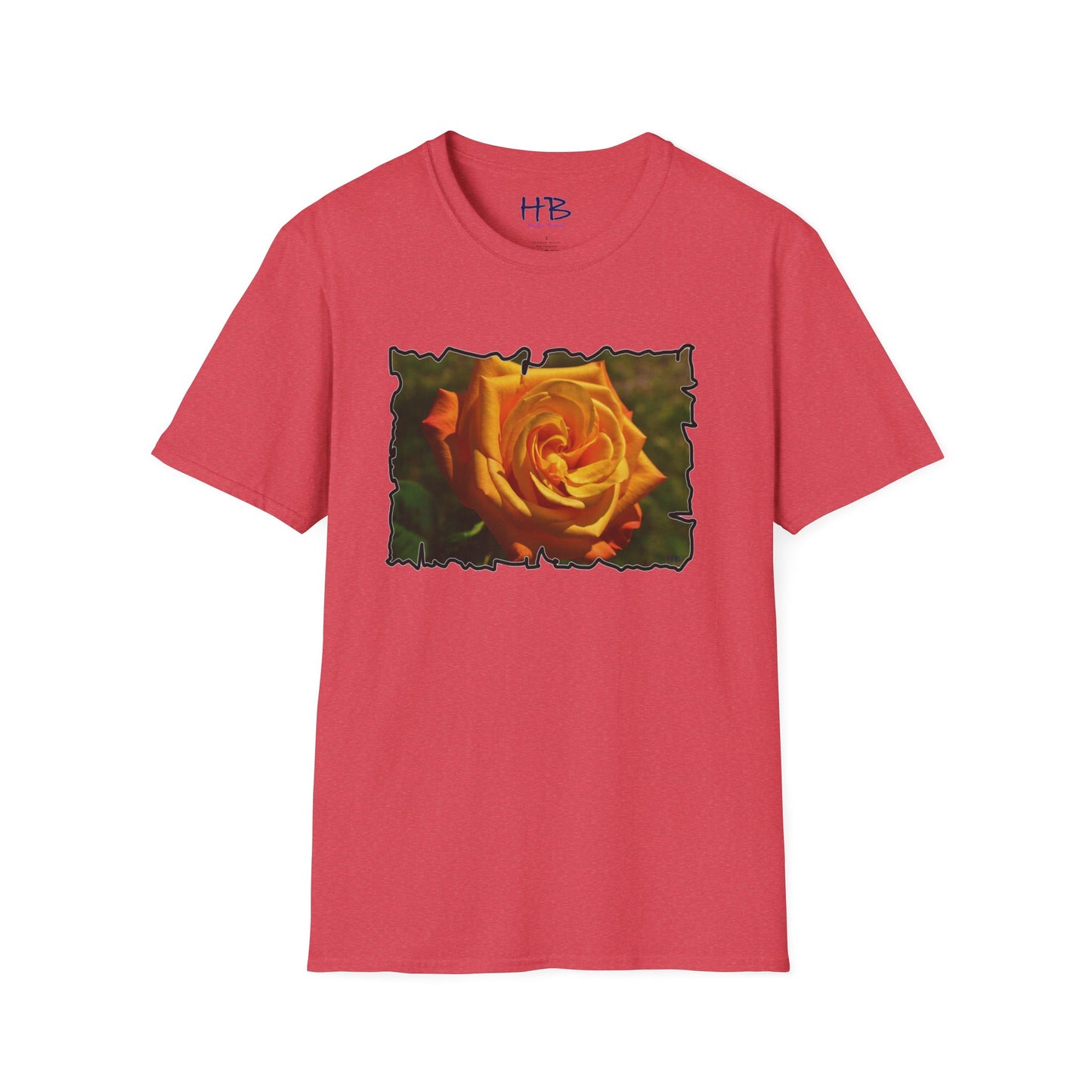 Blossoming Splendor: The Majestic Orange Rose Tee Shirt